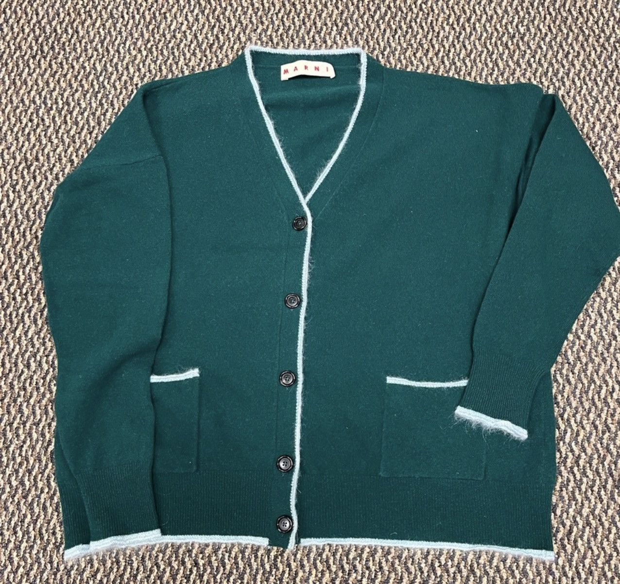 Marni RARE GRAIL Marni brushed mohair blend cardigan sweater Size US L / EU 52-54 / 3 - 6 Thumbnail