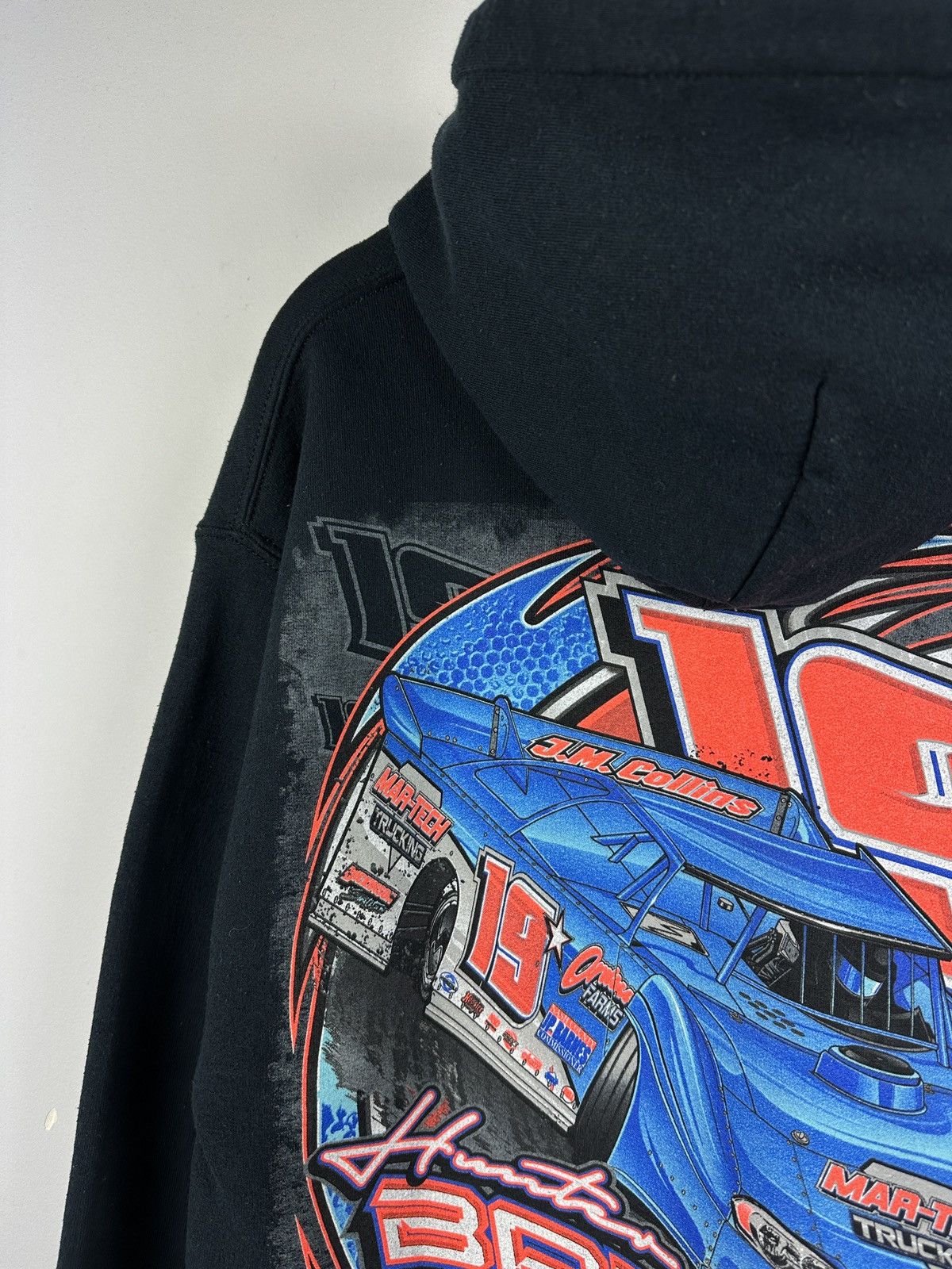 Vintage Vintage Y2K Hunter Bailey 19 Racing Hoodie Size US M / EU 48-50 / 2 - 2 Thumbnail