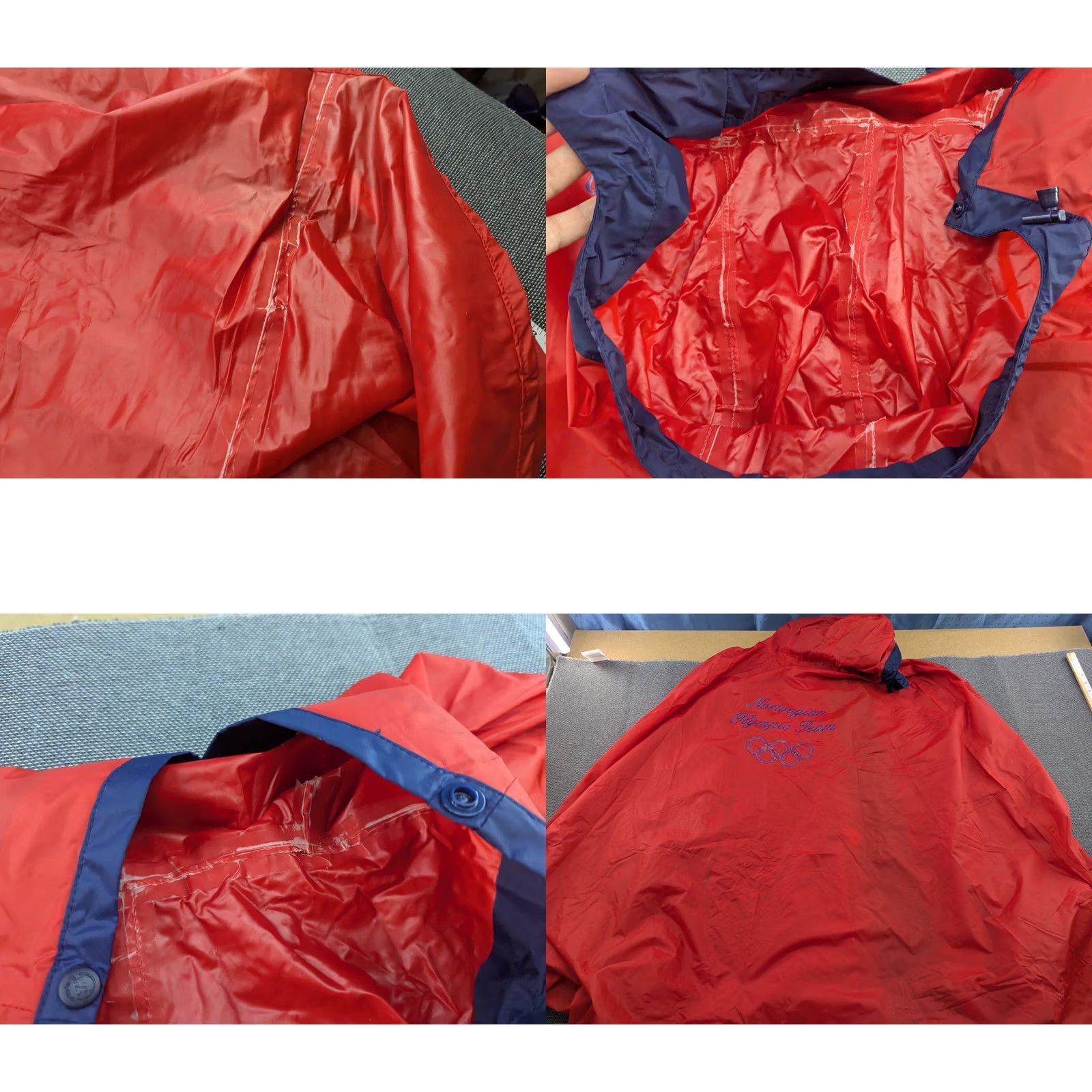 Helly Hansen Vintage Helly Hansen Atlanta 1996 Norway Olympic Team Poncho Size M Raincoat Red Hooded Waterproof Jacket Mens Size US M / EU 48-50 / 2 - 8 Thumbnail