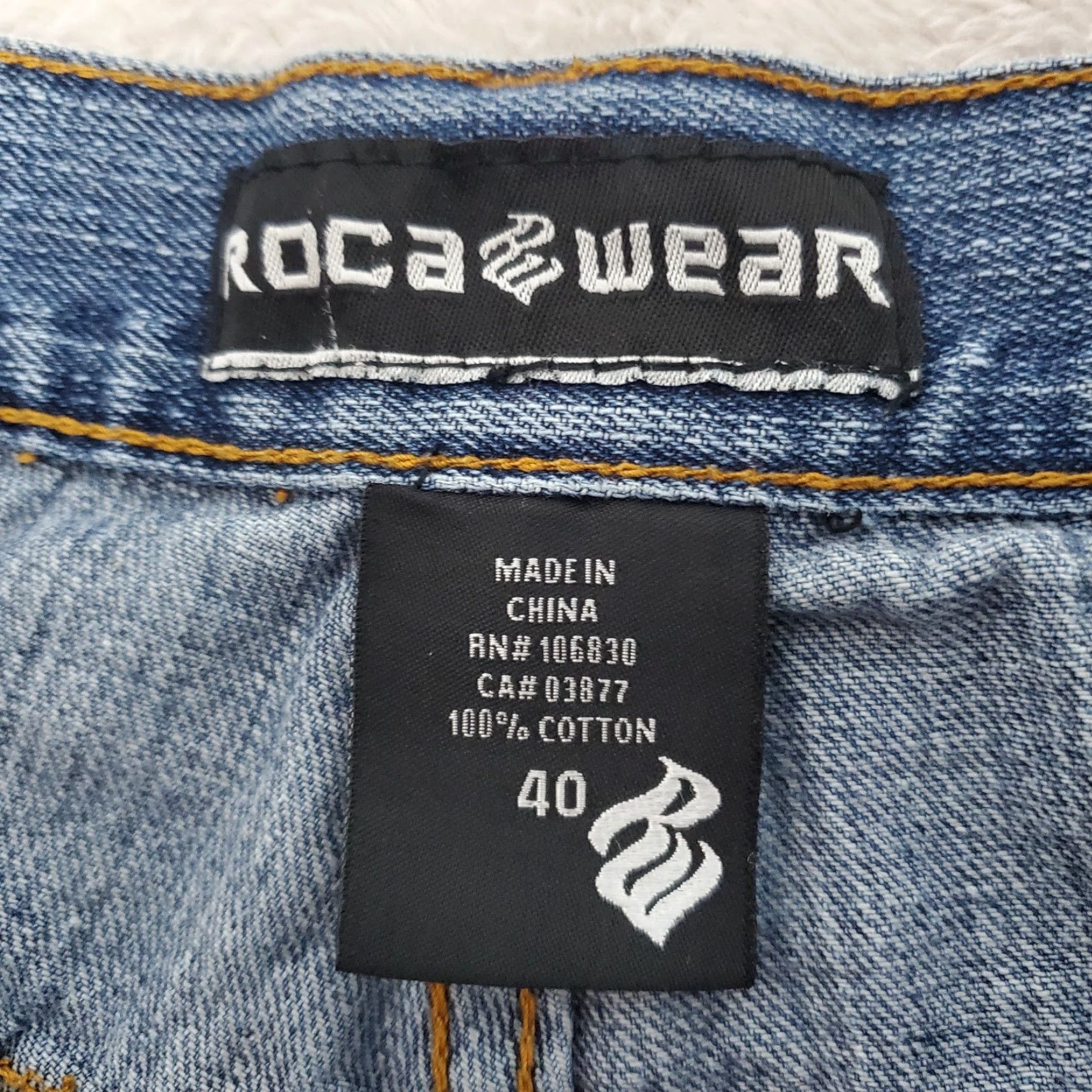 Rocawear Rocawear Jean Shorts Men 40 Embroidered Pockets Denim Baggy Hip Hop Y2K 38x12 Denim Baggy 5-Pocket Rocawear Mens Bermuda Hip Hop Y2K Size US 40 / EU 56 - 3 Thumbnail