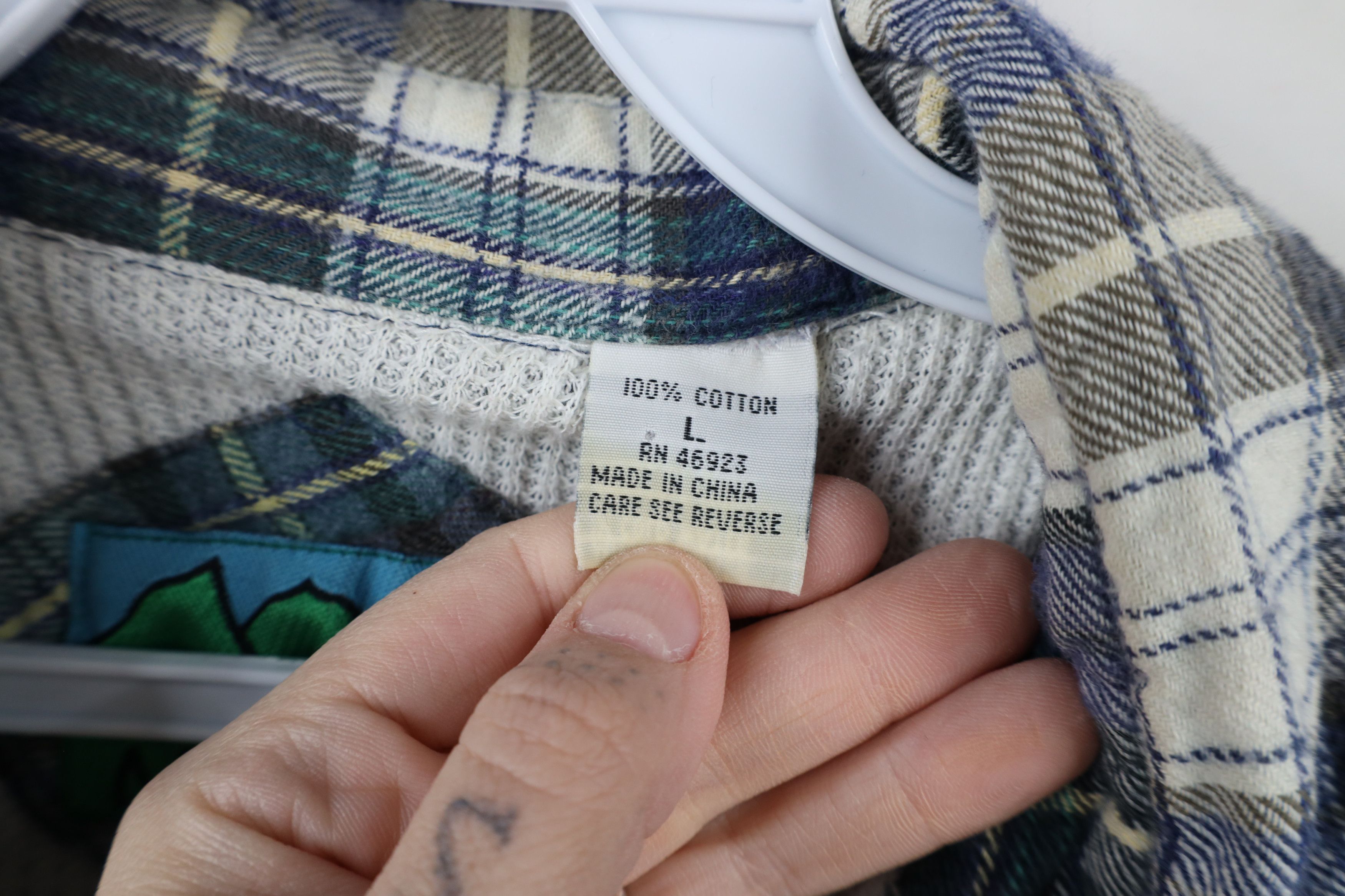 Vintage Vintage 90s Streetwear Lined Flannel Button Shirt Jacket Size US L / EU 52-54 / 3 - 8 Thumbnail