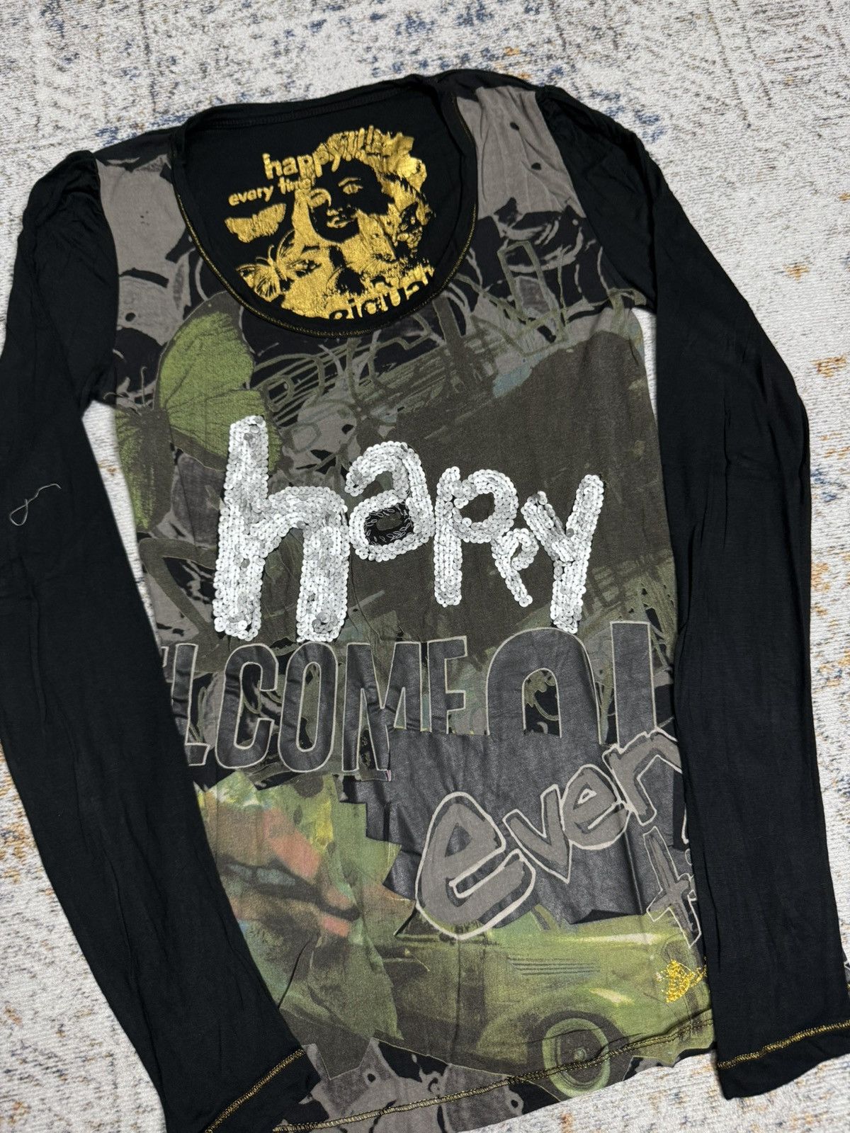 Japanese Brand Happy evry time long sleeve Size M / US 6-8 / IT 42-44 - 2 Thumbnail