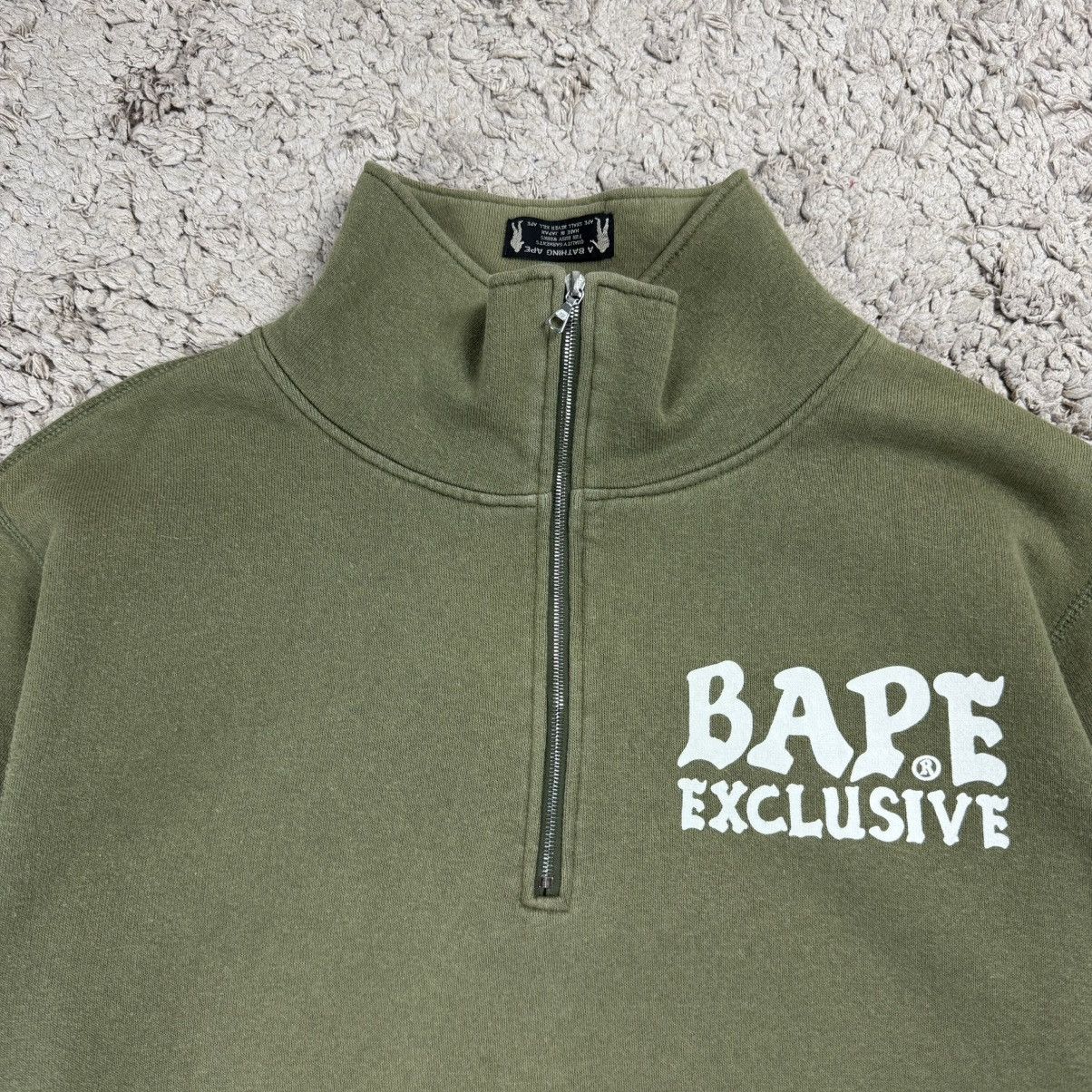 Bape Vintage Bape Exclusive Spellout Half Zipper Sweatshirt Size US S / EU 44-46 / 1 - 6 Thumbnail