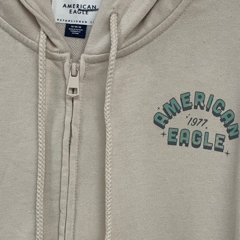 American Eagle Outfitters New AEO Womens Medium Long Sleeve Full Zip Sweatshirt Hoodie Size M / US 6-8 / IT 42-44 - 3 Thumbnail
