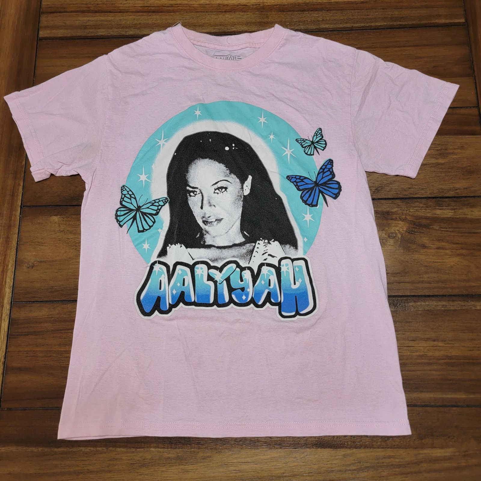 Other Aaliyah Pink Tee w/ Butterflies - Size Small Size S / US 4 / IT 40 - 1 Thumbnail