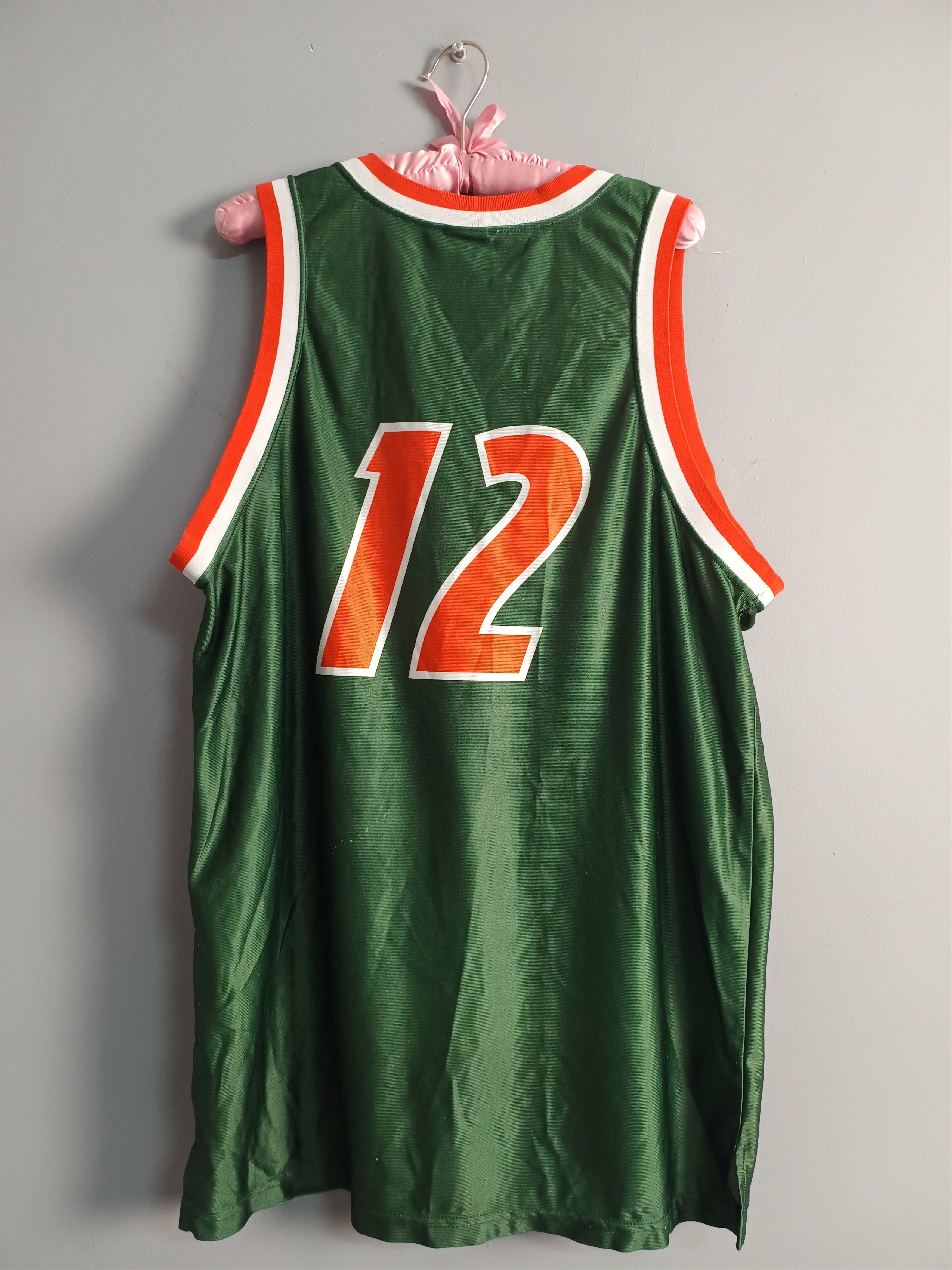 Nike × Vintage Miami Hurricanes 12 NCAA Nike 90s Basketball jersey Size US L / EU 52-54 / 3 - 2 Thumbnail