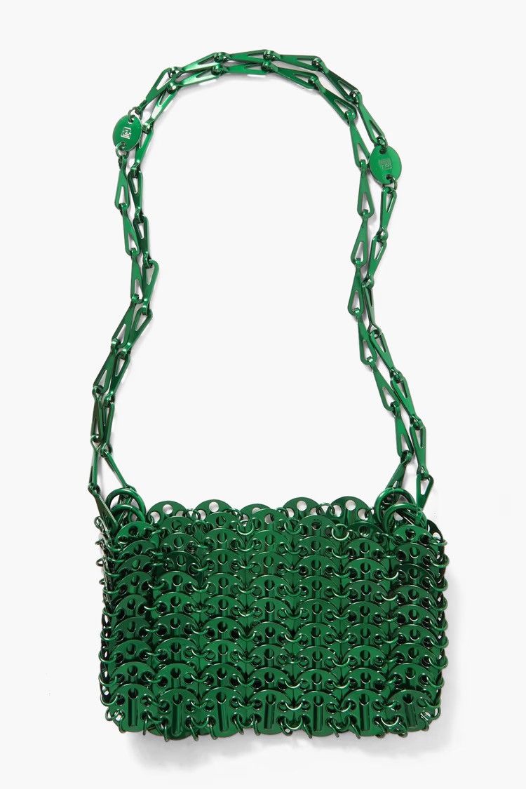Paco Rabanne Paco Rabanne 1969 Nano chainmail shoulder bag Dark Green Size ONE SIZE - 1 Thumbnail