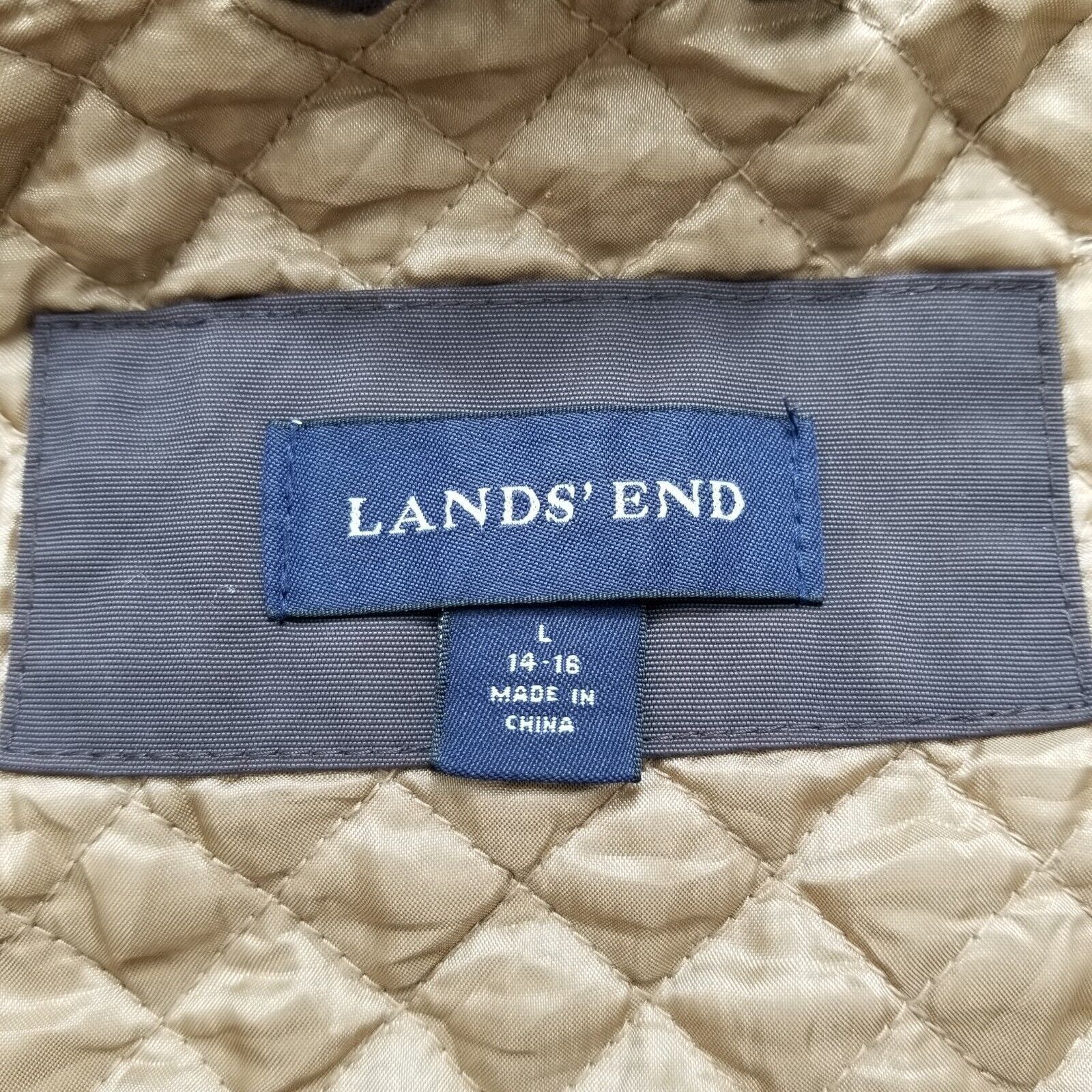 Lands' End Lands End Womens Jacket Large Brown Pockets Full Zip Size L / US 10 / IT 46 - 8 Thumbnail