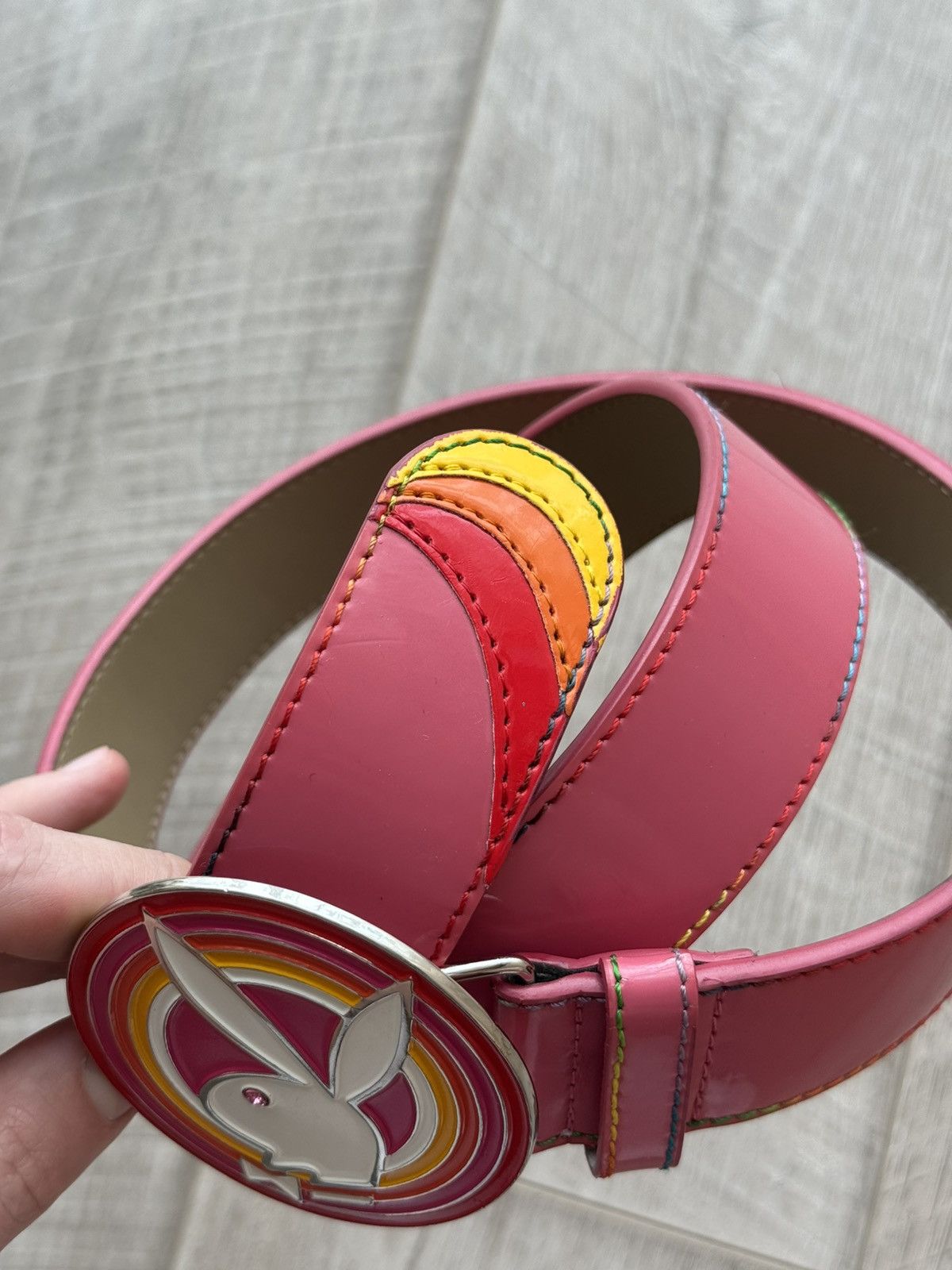 If Six Was Nine VINTAGE PLAYBOY JAPANESE BELT ALT GOTH PUNK RAVE KANYE STYLE Size ONE SIZE - 4 Thumbnail