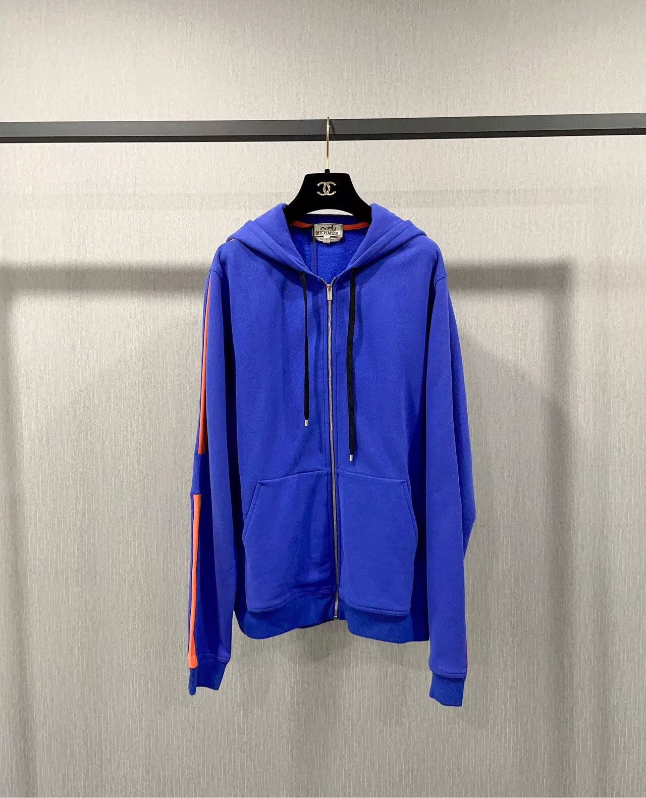 Hermes Hermes Blue Hooded Casual Sweatshirt Size US S / EU 44-46 / 1 - 1 Thumbnail