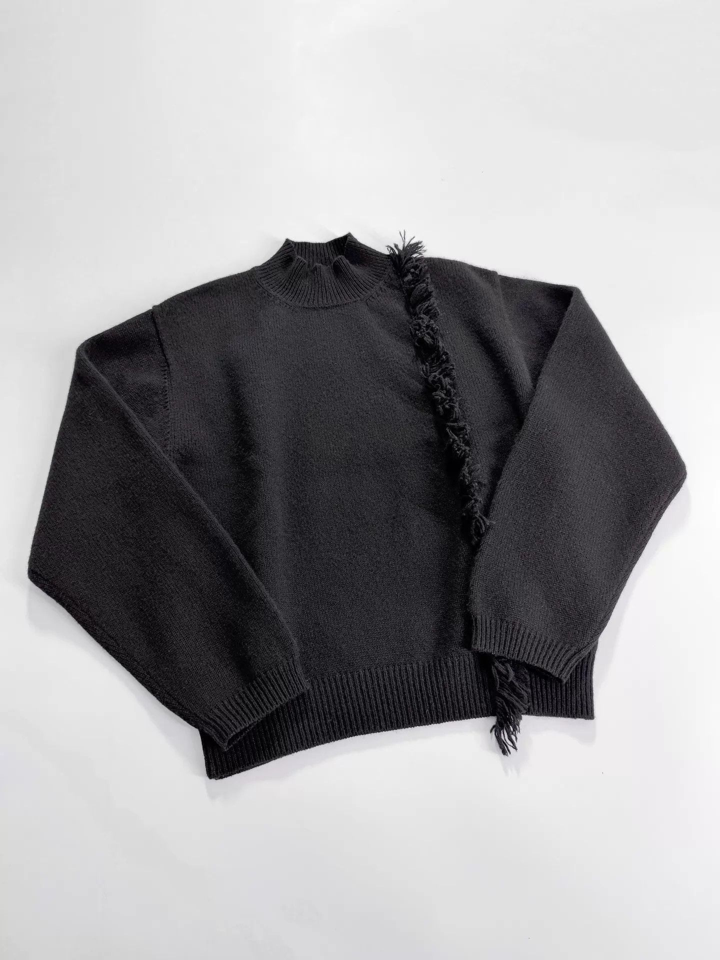 Y-3 Y's Yohji Half-Neck Tassel Wool Oversized Knit Top F size Size S / US 4 / IT 40 - 5 Thumbnail