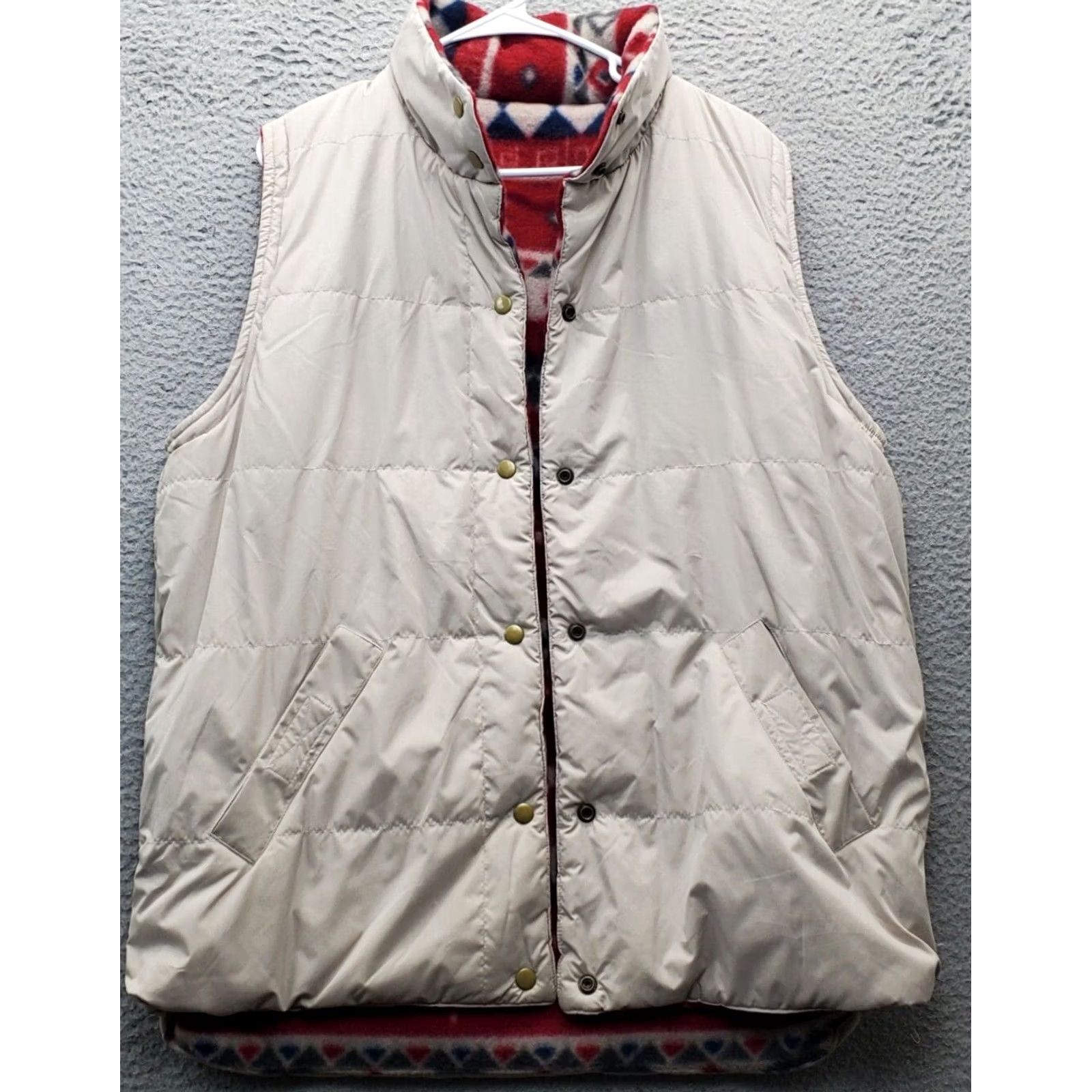 MooRER Jennifer Moore Vest Womens M Multicolor Aztec Reversible Snap Front Casual Outdoor Pockets 100% Polyester Size M / US 6-8 / IT 42-44 - 2 Thumbnail