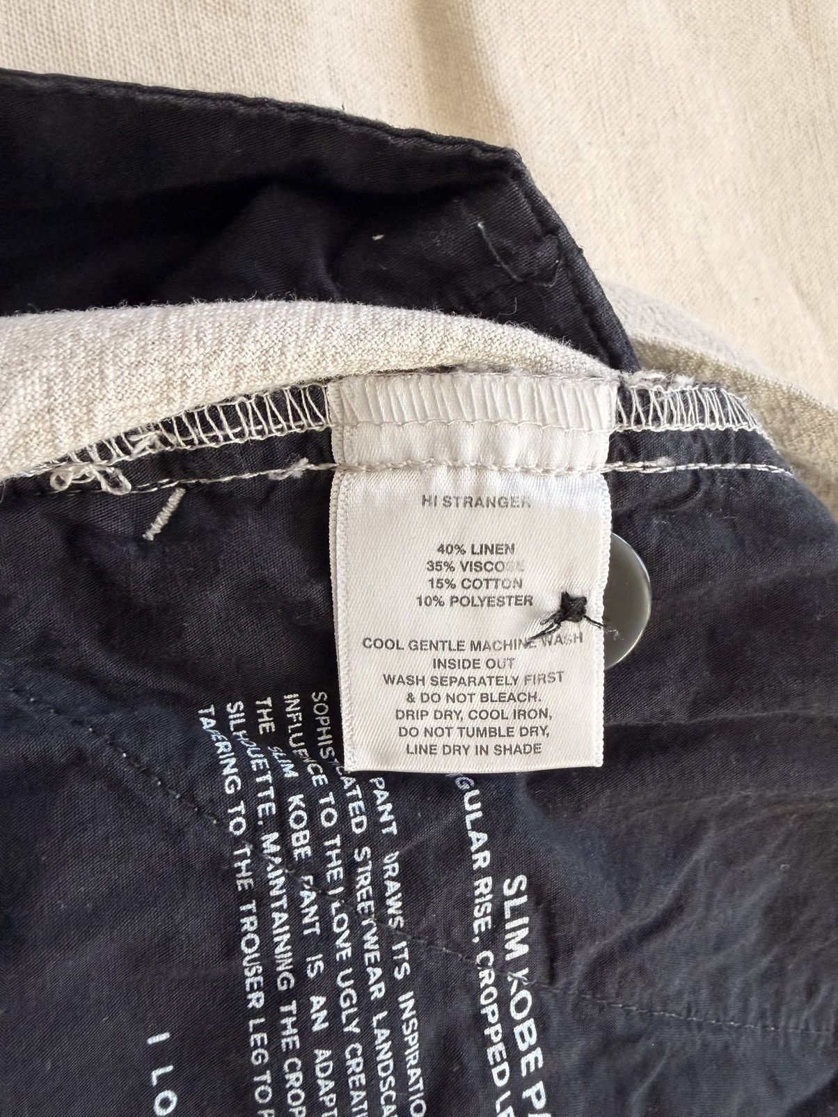 I Love Ugly I Love Ugly Cropped Linen Kobe Pants Size US 30 / EU 46 - 4 Thumbnail