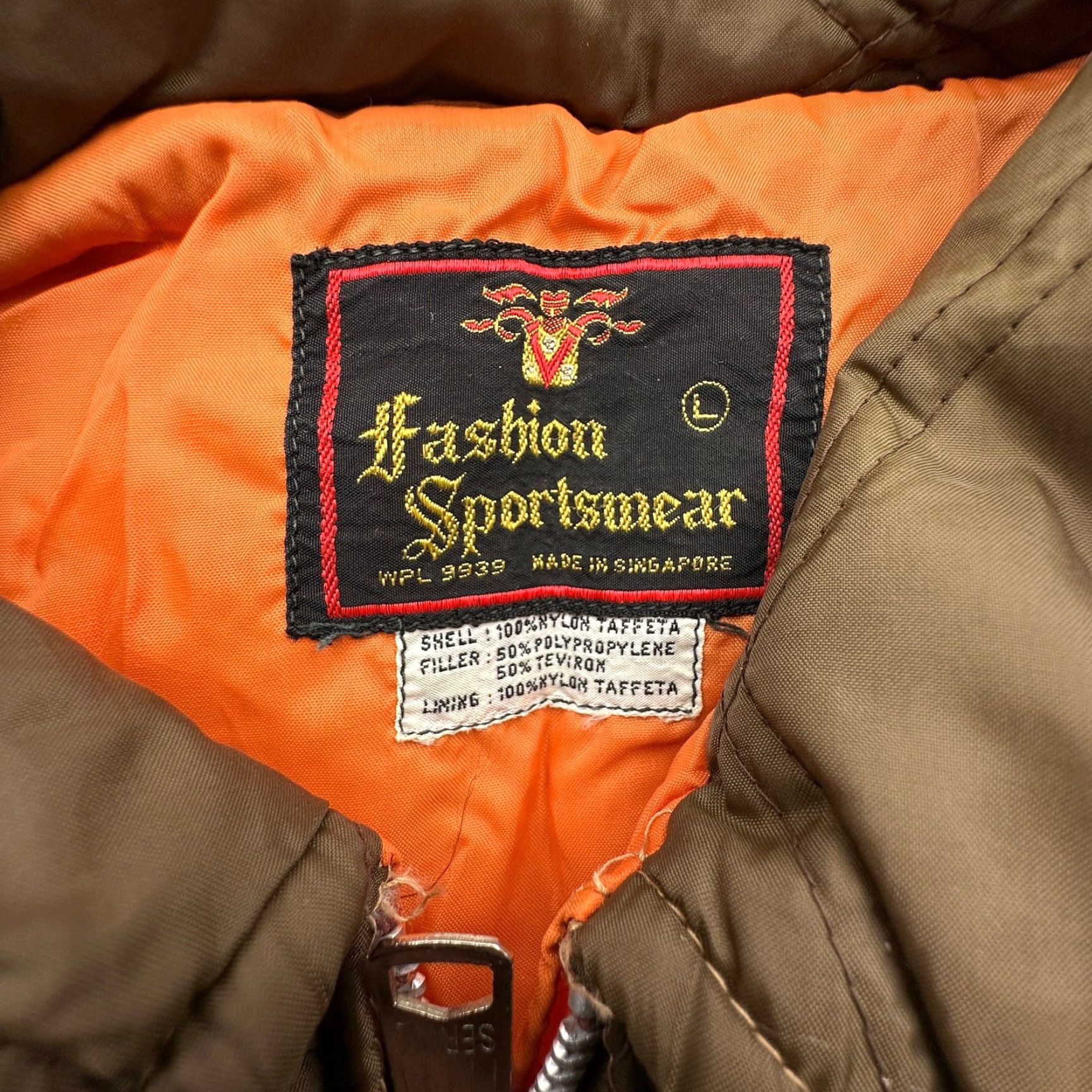 Vintage VINTAGE Fashion Sportswear Quilted Puffer Jacket Mens L Brown Orange Short Zip Solid 70s Size US L / EU 52-54 / 3 - 2 Thumbnail