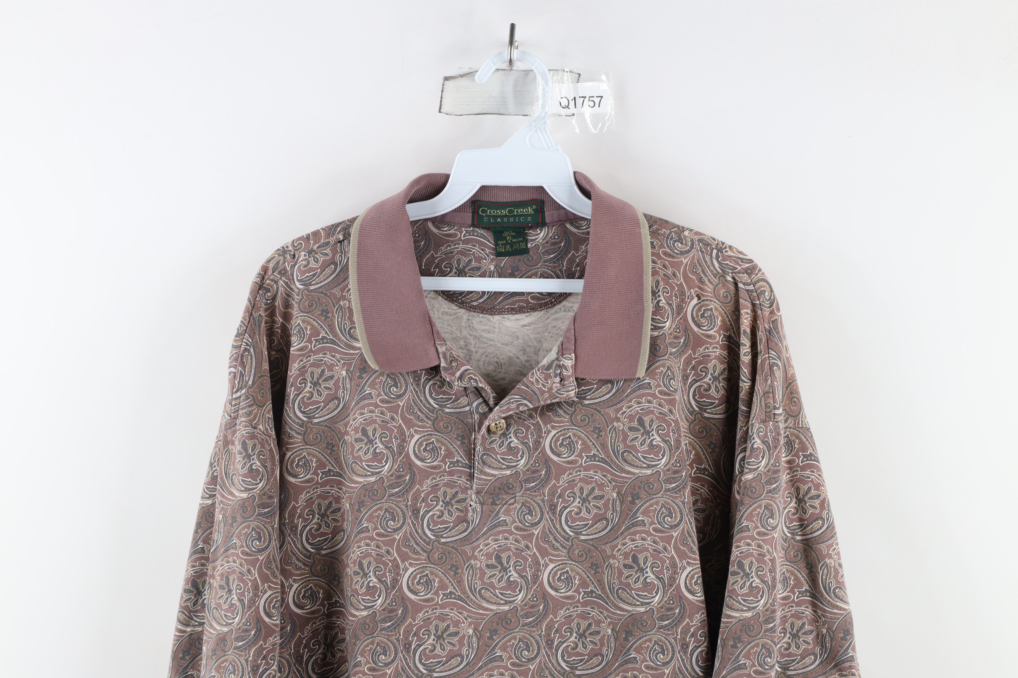 Vintage Vintage 90s Streetwear Floral All Over Print Golf Polo Size US XL / EU 56 / 4 - 2 Thumbnail