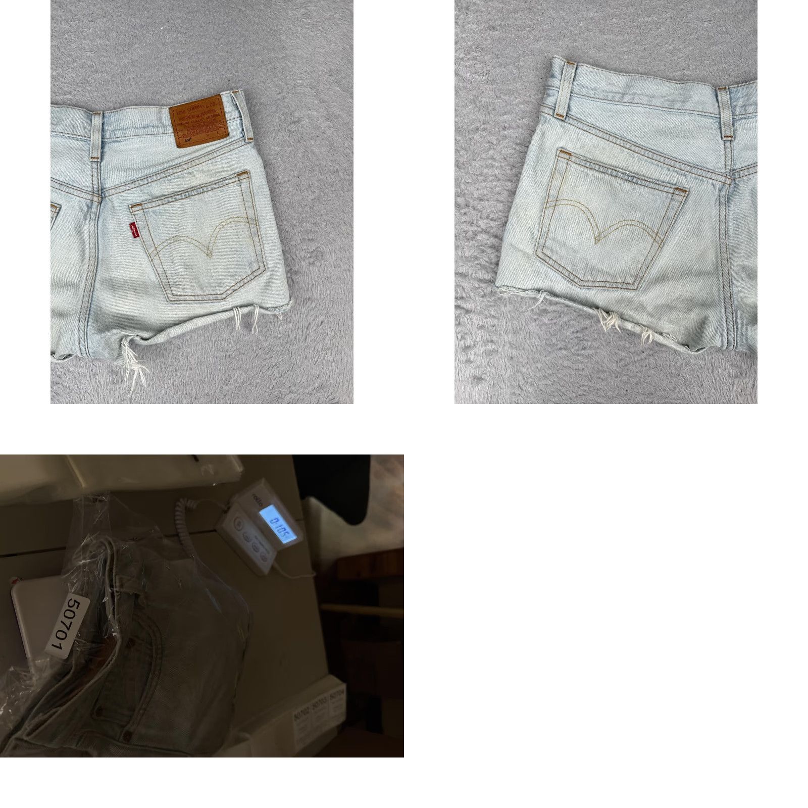 Levi's VINTAGE Levis 501 Shorts Womens 28 Light Wash Denim Premium Big E Button Fly Cutoff Size 28" / US 6 / IT 42 - 10 Thumbnail