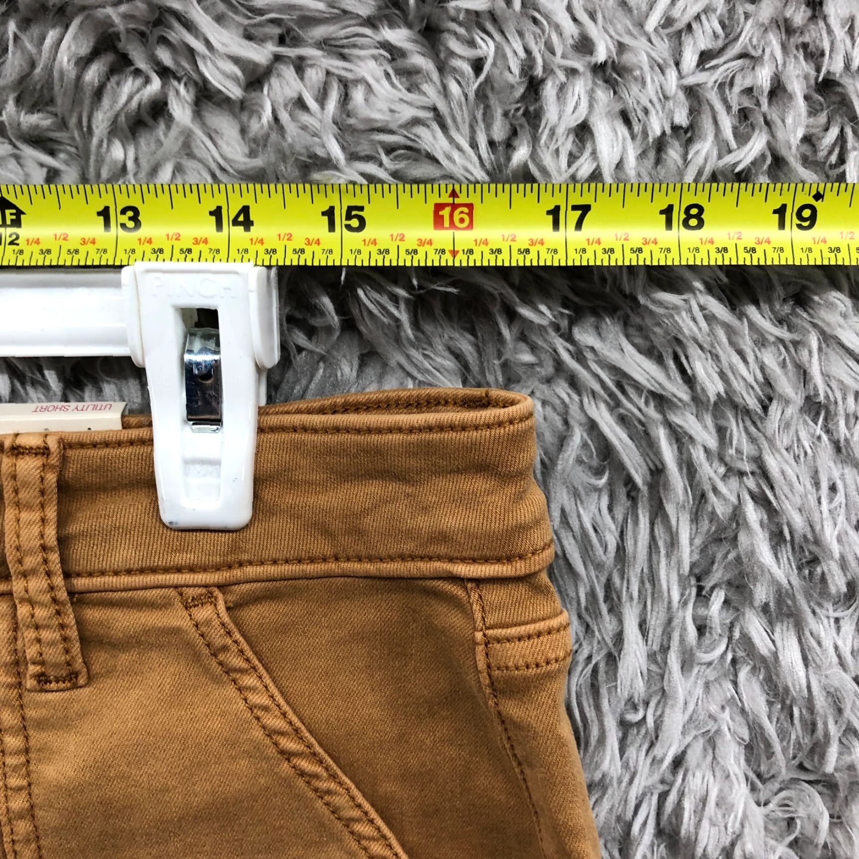 Vintage SO High Rise Utility Short Juniors 17 Dark Wash Brown Denim Jean Women Jeans 5-Pocket Regular Cotton Modern 90s? Size 38" / US 16 / IT 52 - 2 Thumbnail