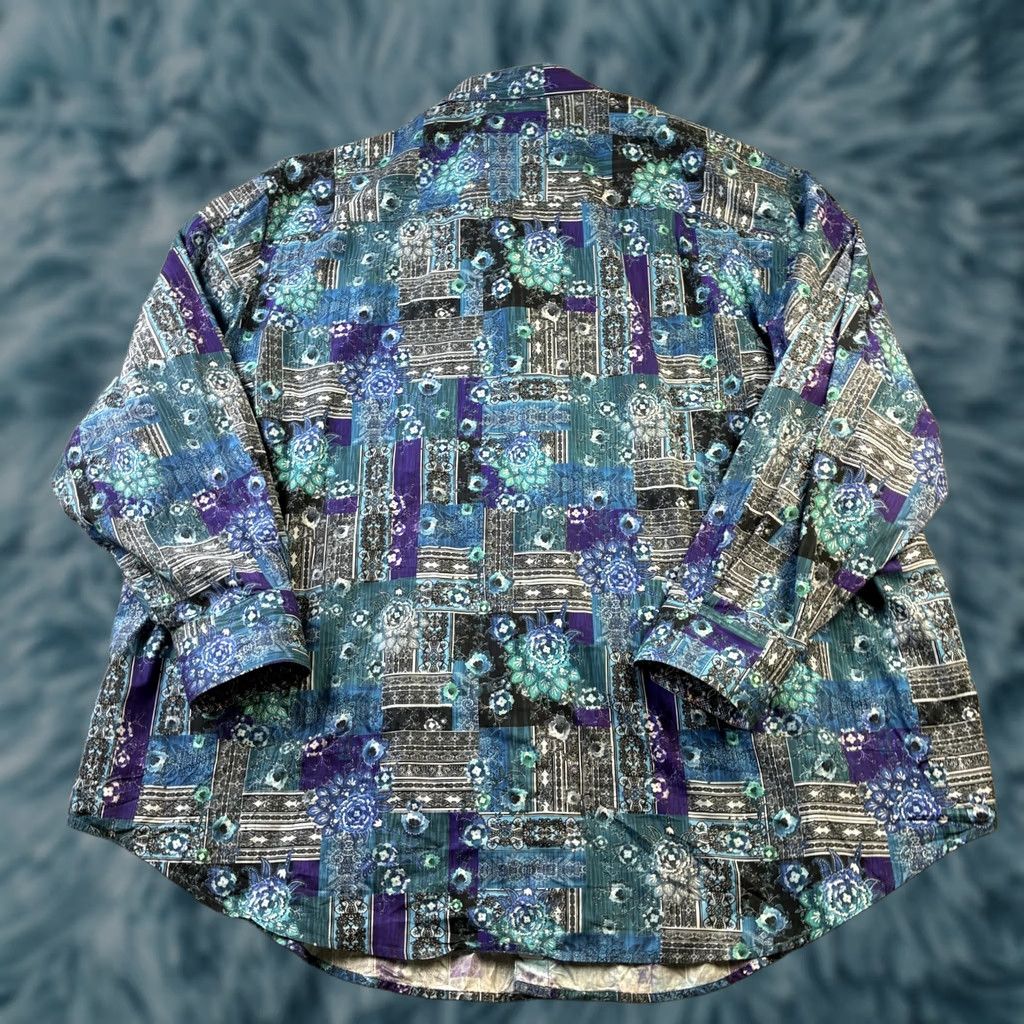 Robert Graham Robert Graham Shirt Mens 4XL Blue Paisley Button-Up Long Sleeve Holiday/All Seasons Mens LG Crew? Size US XXL / EU 58 / 5 - 1 Thumbnail