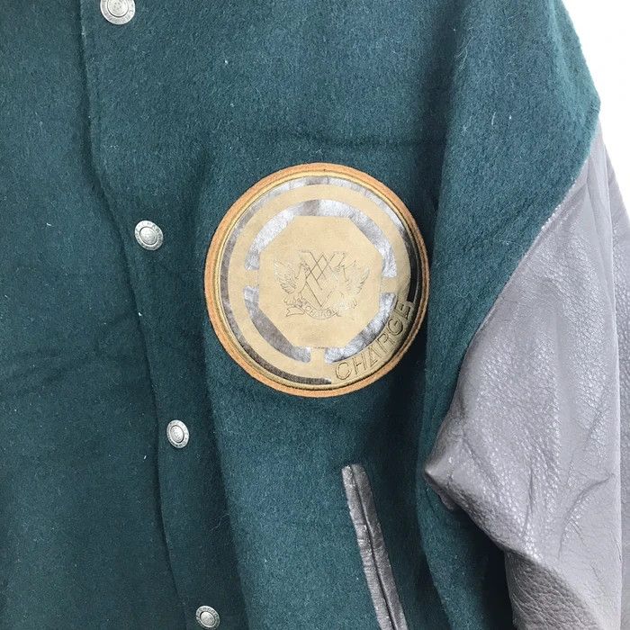 Japanese Brand SY0123 VTG CHARGE LEATHER SLEEVE VARSITY JACKET Size US L / EU 52-54 / 3 - 4 Thumbnail
