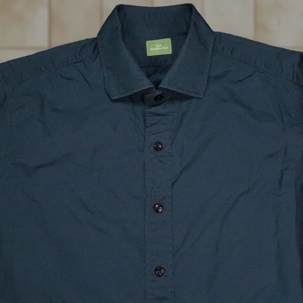 Sid Mashburn Sid Mashburn Shirt Mens Medium Blue Long Sleeve Button-Up Collared Spread Collar Size US M / EU 48-50 / 2 - 1 Thumbnail