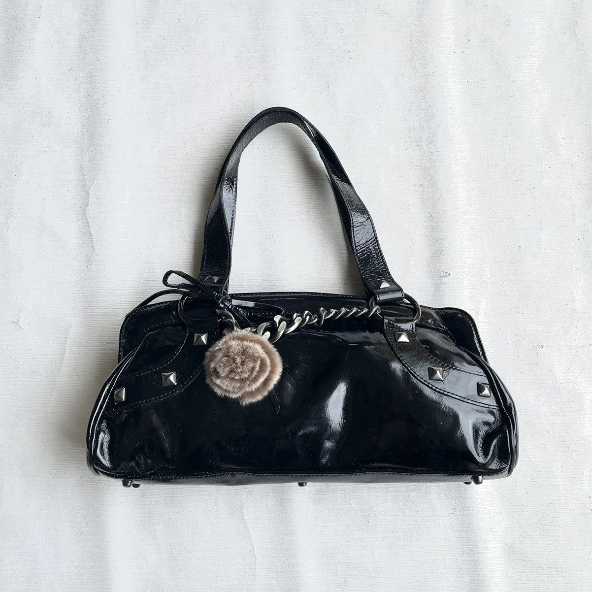 Designer Roberta Gandolfi Black Leather Bag Size ONE SIZE - 8 Thumbnail