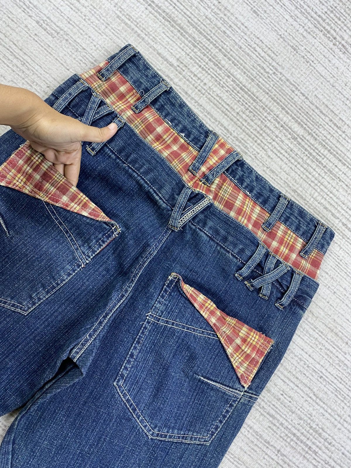 Hysteric Glamour Vintage B-S Hysteric Style Double Waist Denim Jeans Size US 30 / EU 46 - 10 Thumbnail