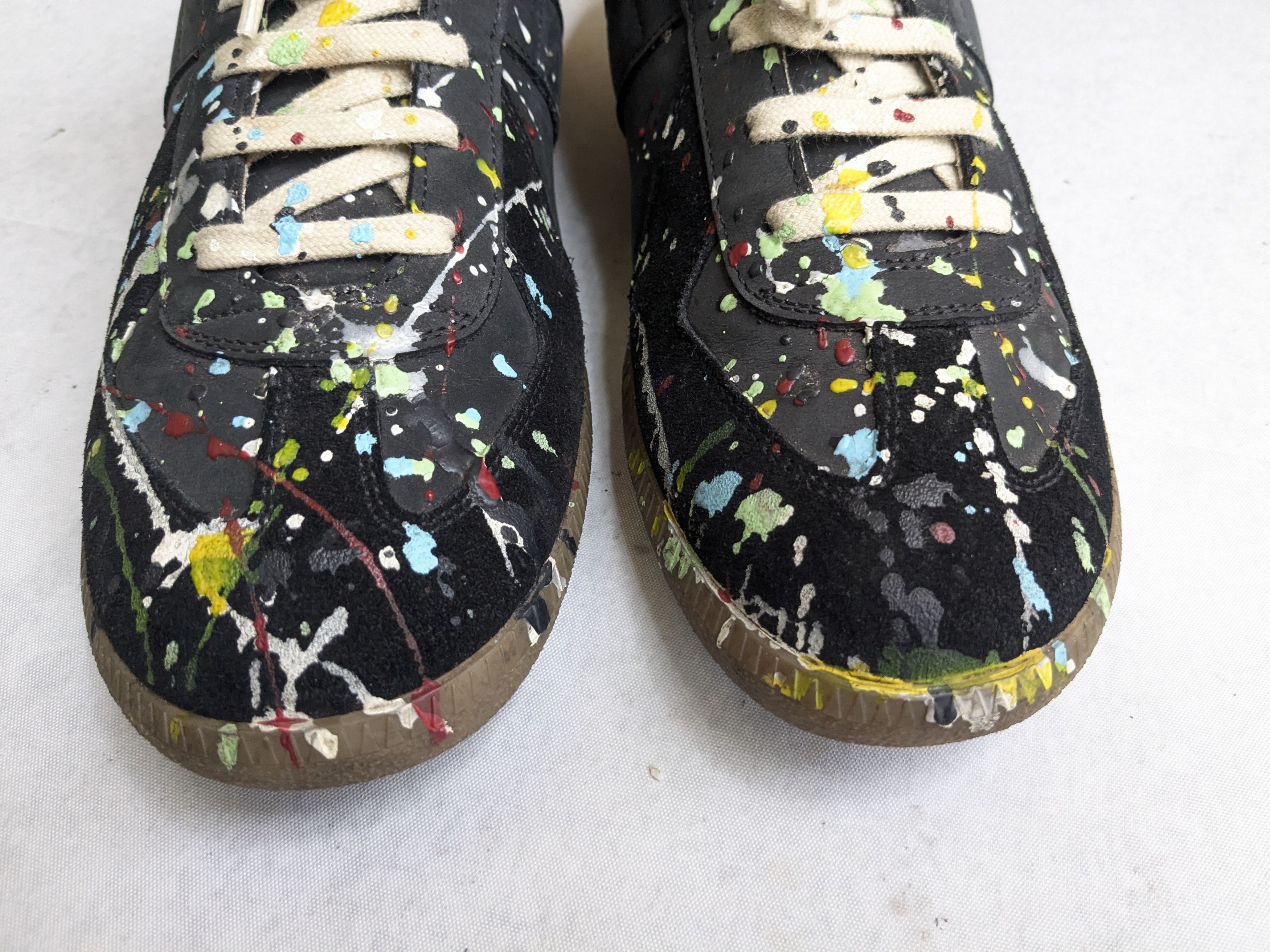 Maison Margiela Maison Margiela Replica GAT Paint Splatter Black 9 42 Low Size US 9 / EU 42 - 4 Thumbnail