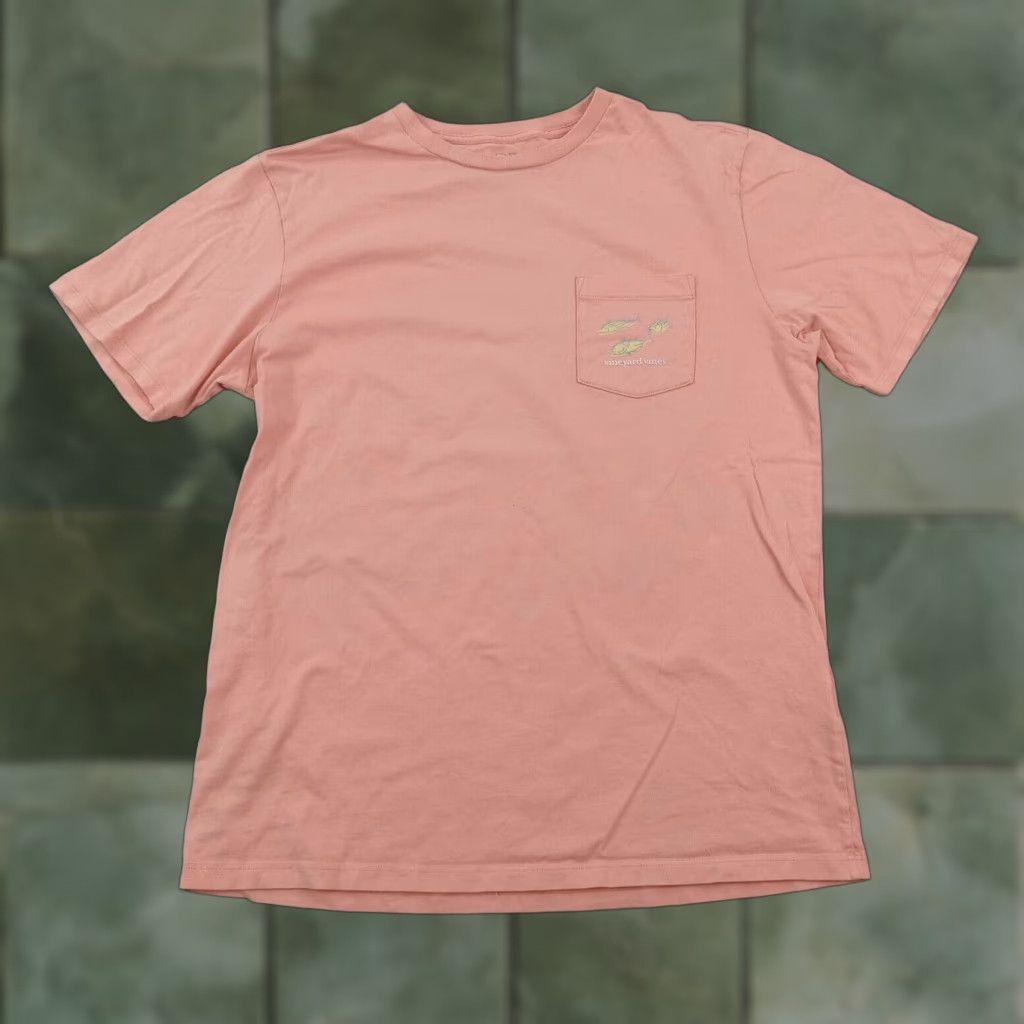 Vineyard Vines Vineyard Vines T-shirt Mens Medium Pink Crew Neck Pocket Fish Preppy Casual Size US M / EU 48-50 / 2 - 1 Thumbnail