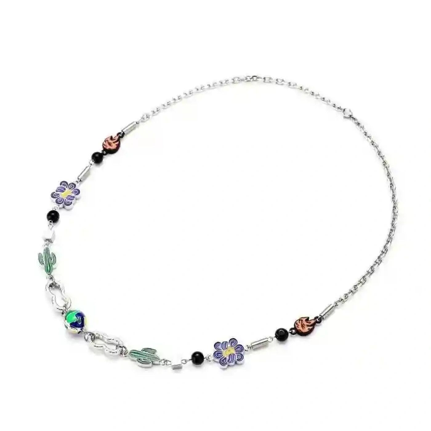 Jewelry Colorful World Art Classic Flame Necklace Size ONE SIZE - 5 Thumbnail