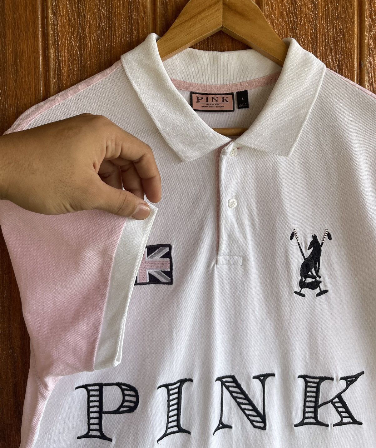 Thomas Pink Grail🔥THOMAS PINK🔥Jermyn Street London Polo Tee Size US L / EU 52-54 / 3 - 5 Thumbnail