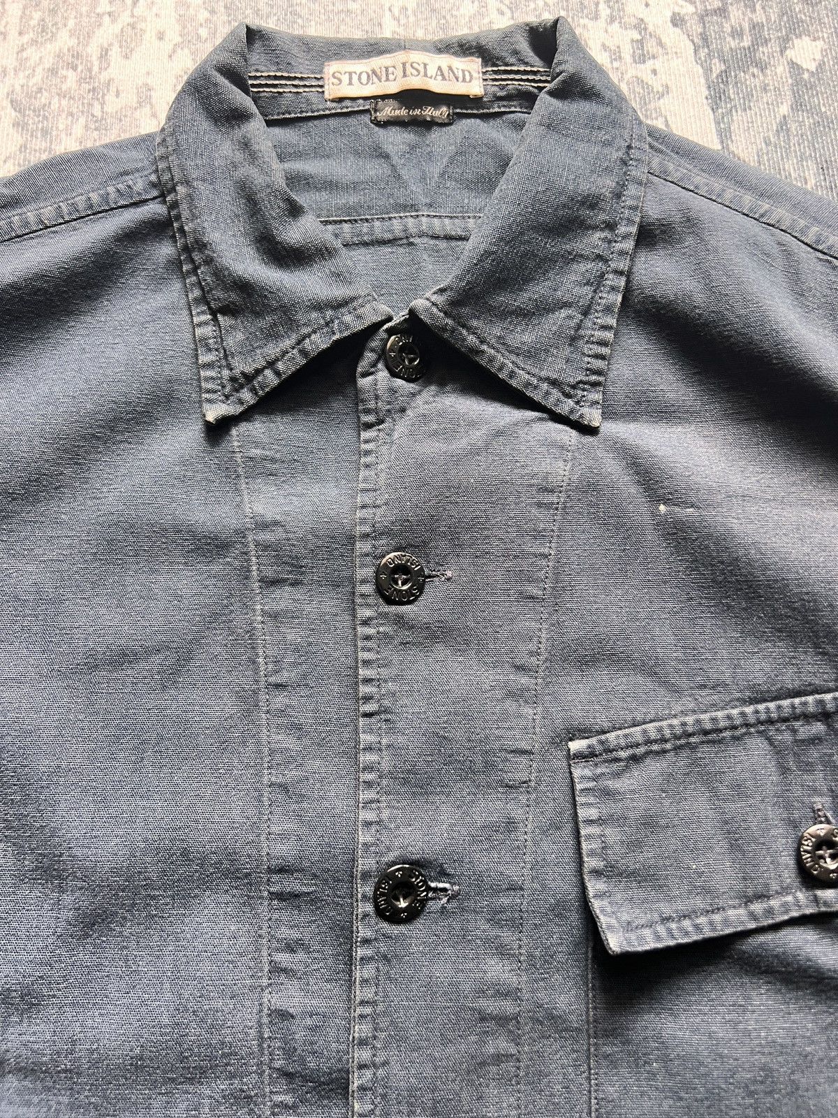 Massimo Osti × Stone Island × Vintage Vtg Stone Island Button Up Light Jacket Size US M / EU 48-50 / 2 - 7 Thumbnail