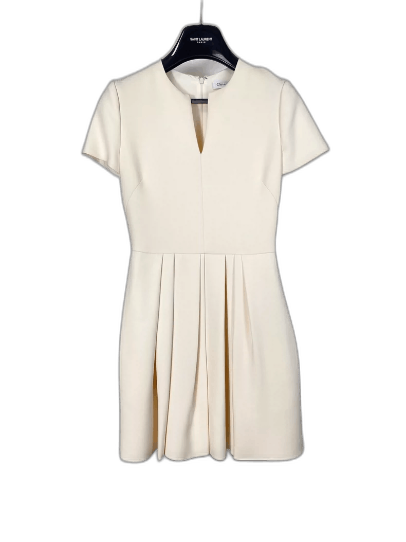 Dior Dior Dress - Short Sleeve with Pleats Size US 36 / EU 52 - 1 Thumbnail