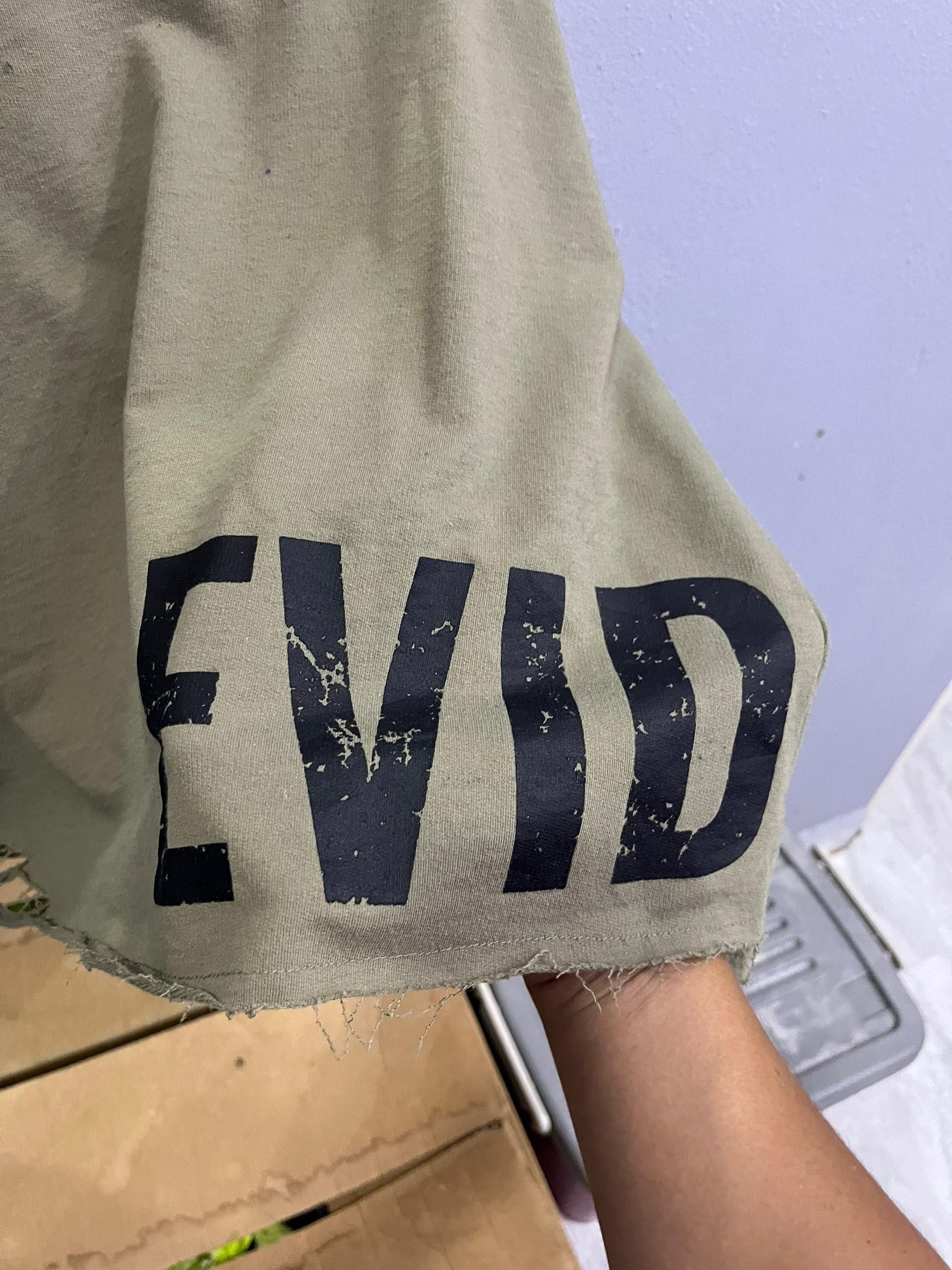 Japanese Brand ANAP Distressed Crop Sweatshirt Olive Japan Womens Size US M / EU 48-50 / 2 - 5 Thumbnail