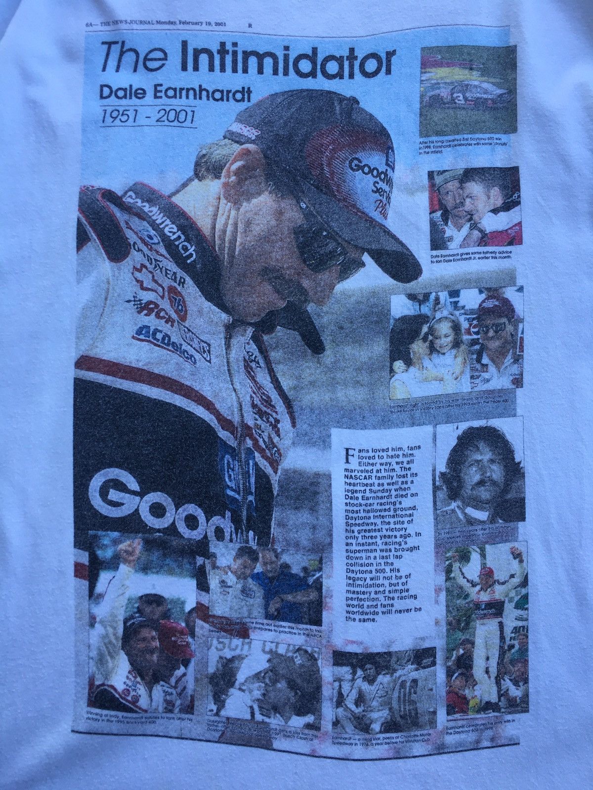 Vintage Vintage Dale Earnhardt The Intimidator Racing Sport Tshirt Size US XL / EU 56 / 4 - 12 Thumbnail