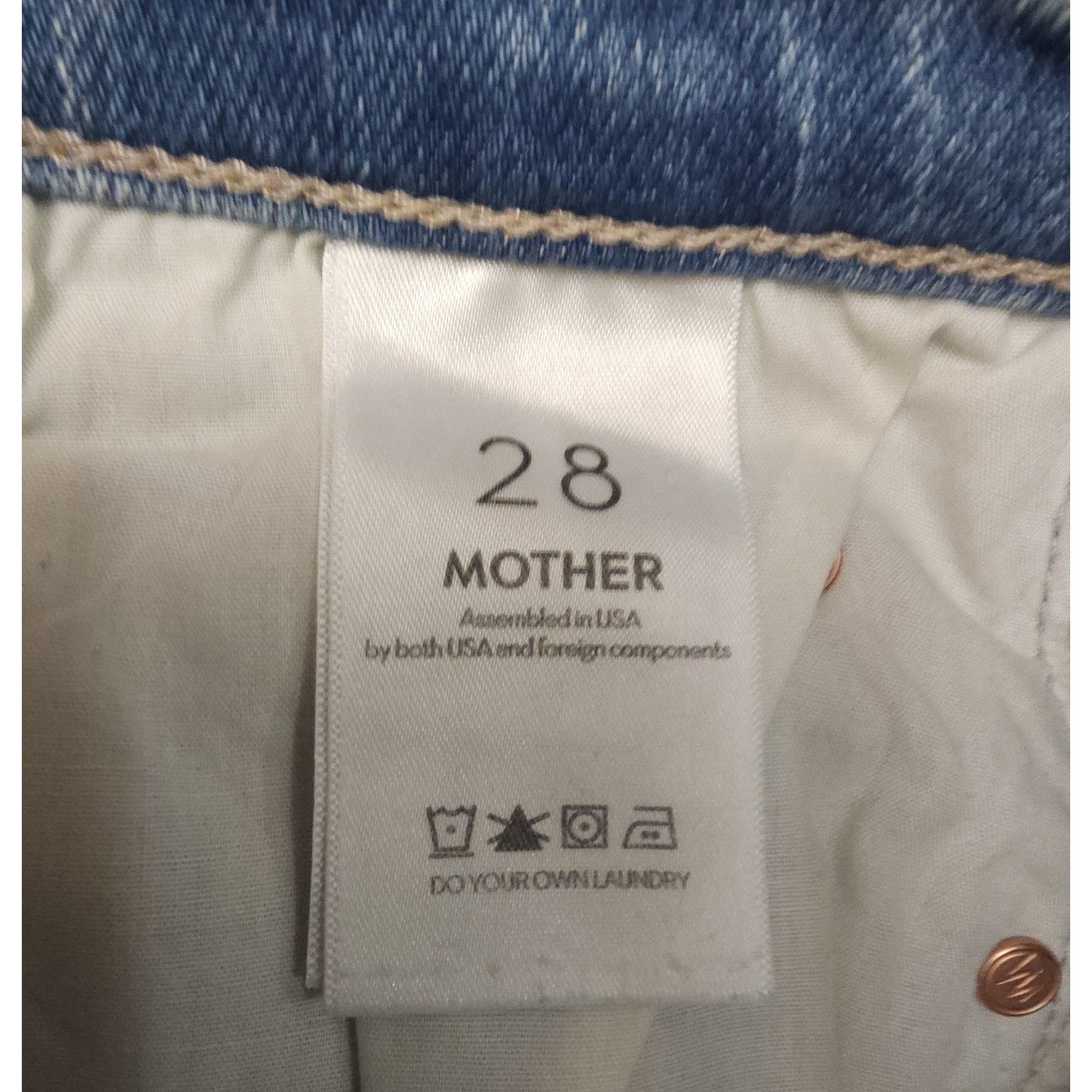 MOTHER Mother Jeans Mid Rise Dazzler Ankle Step Fray Ropin N Ridin Size 28" / US 6 / IT 42 - 8 Thumbnail