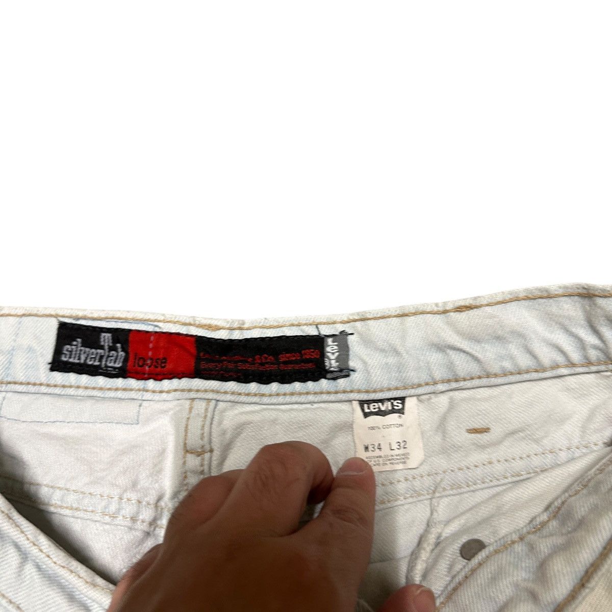 Levi's × Vintage Vintage 90s Levi’s Silvertab Loose Blue Denim Jeans Size US 34 / EU 50 - 7 Thumbnail