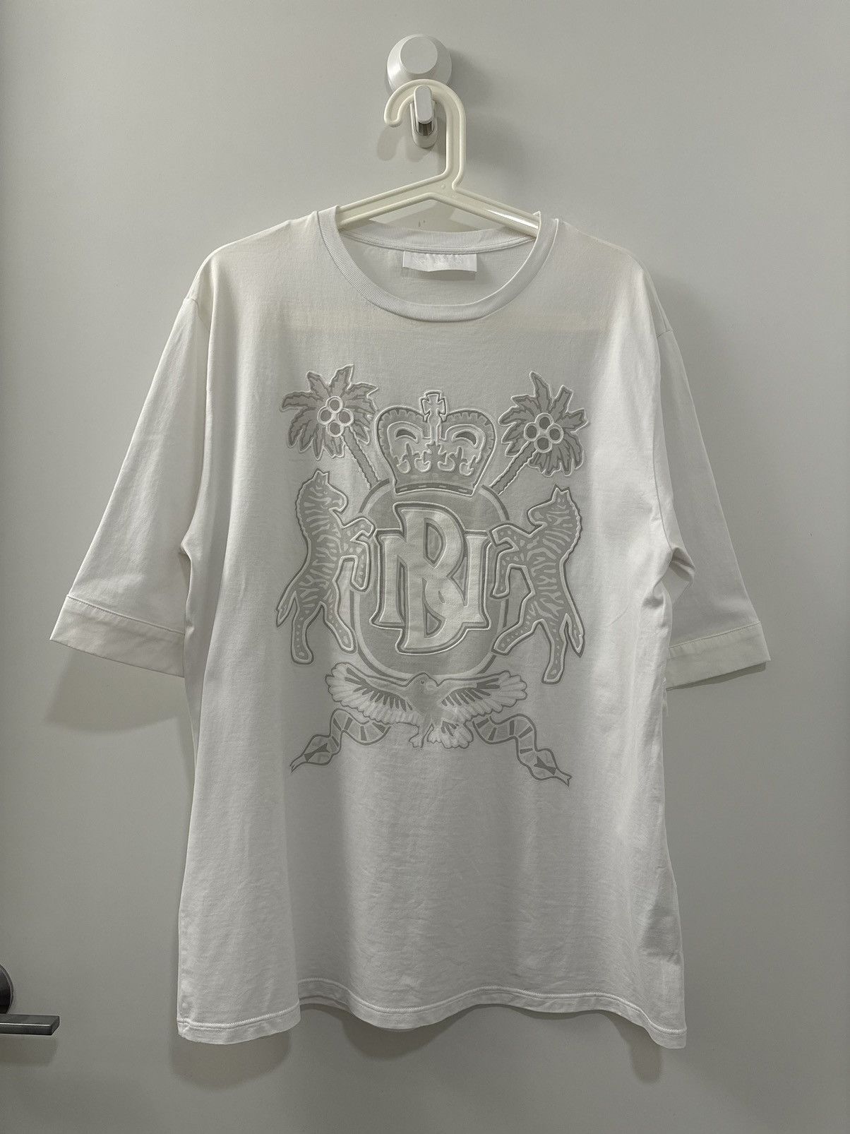 Neil Barrett Easy fit Neil Barrett White Tee Size US M / EU 48-50 / 2 - 1 Thumbnail