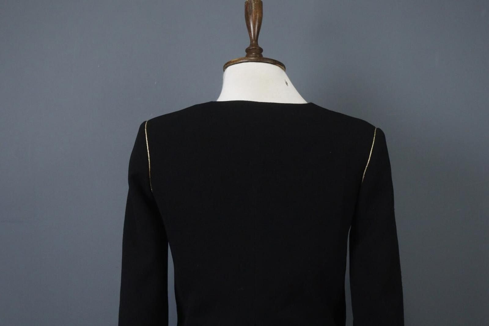 Designer Claudie Pierlot Black Snap Front Blazer Jacket Size 36 Size M / US 6-8 / IT 42-44 - 11 Thumbnail