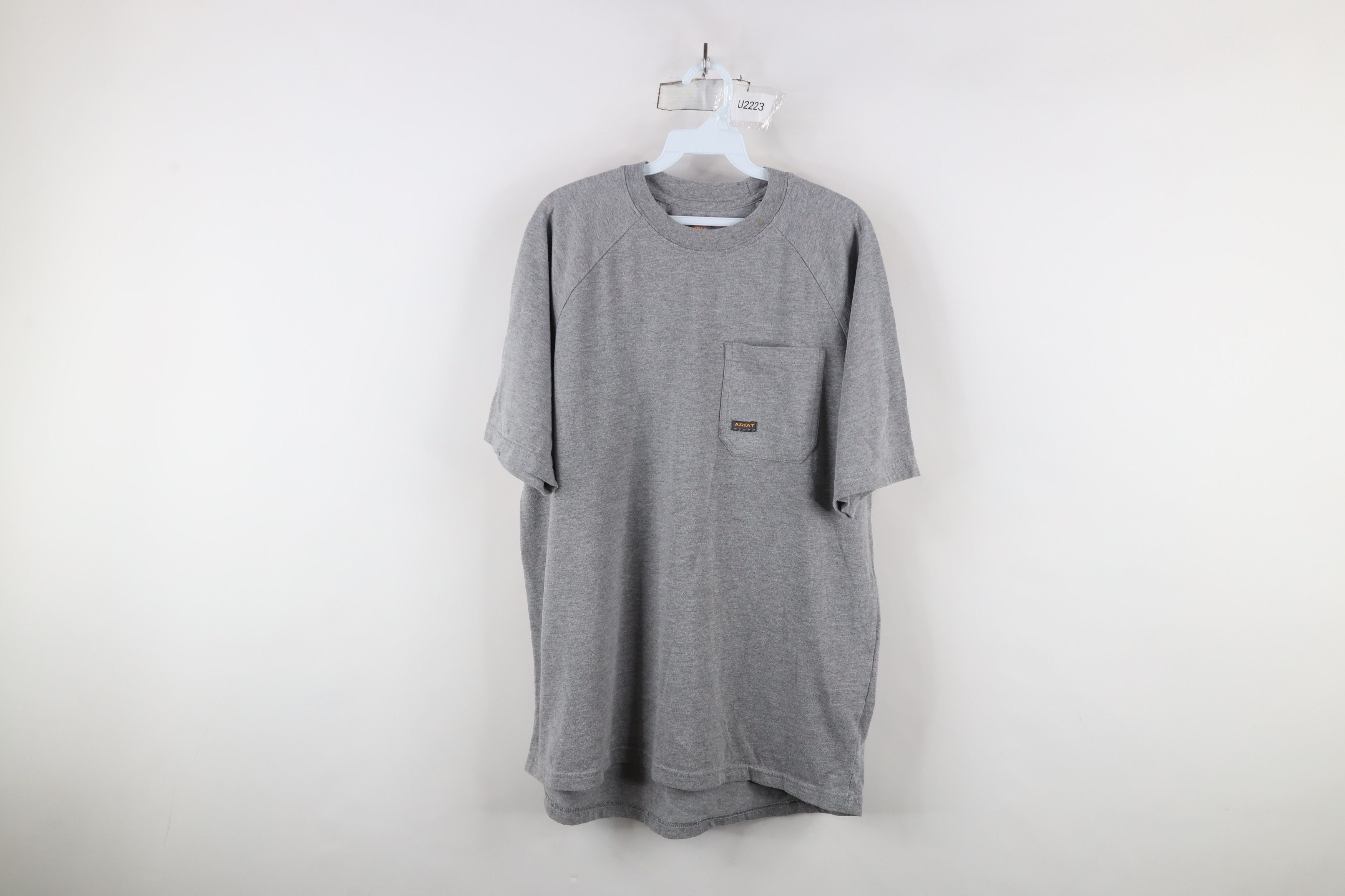 Ariat × Vintage Ariat Rebar Heavyweight Jersey Knit Work Pocket T-Shirt Gray Size US L / EU 52-54 / 3 - 1 Thumbnail