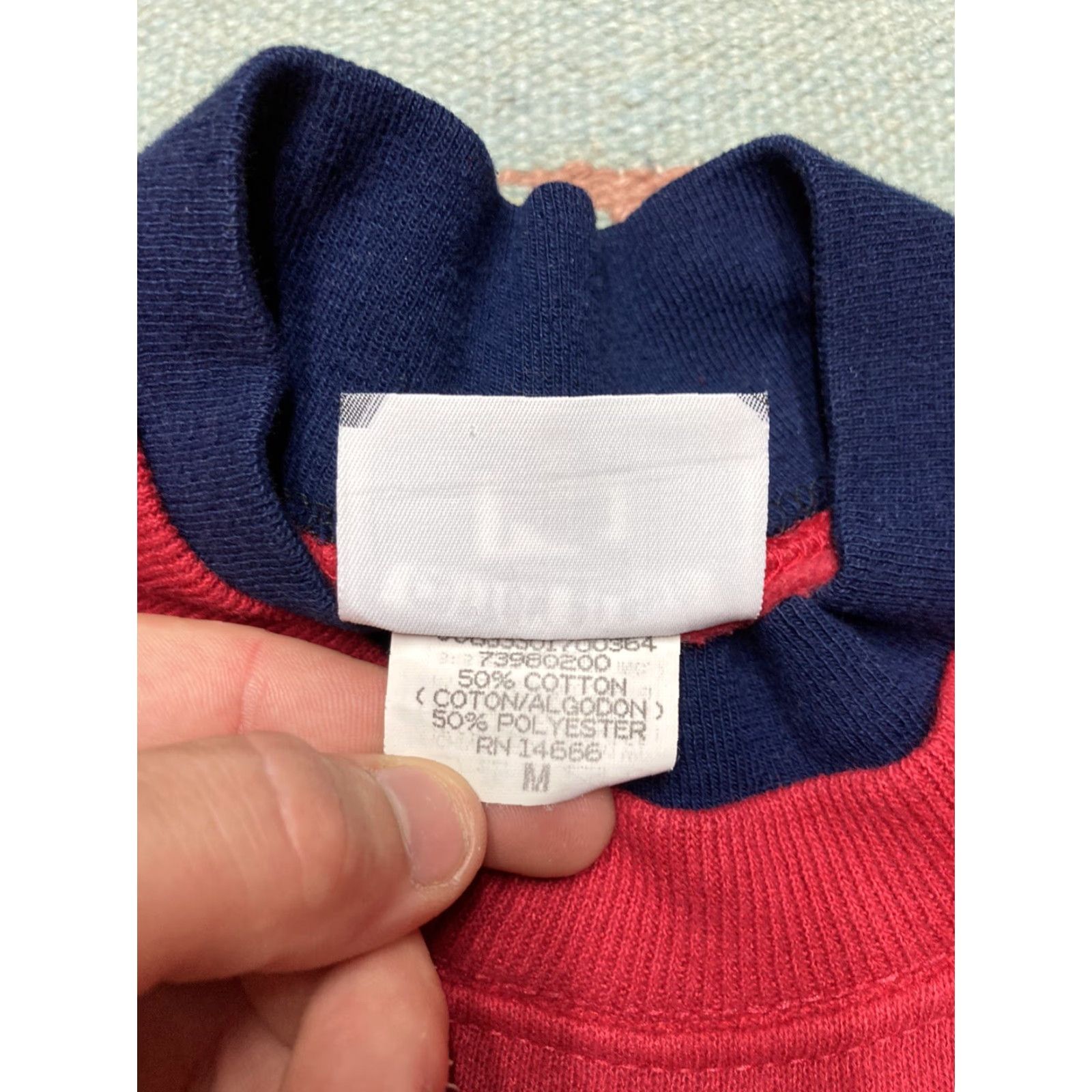 Lee VINTAGE Lee Crewneck Sweatshirt Michigan Boat Anchor Embossed Medium Red 90s Mens Pullover Shirts Size US M / EU 48-50 / 2 - 6 Thumbnail