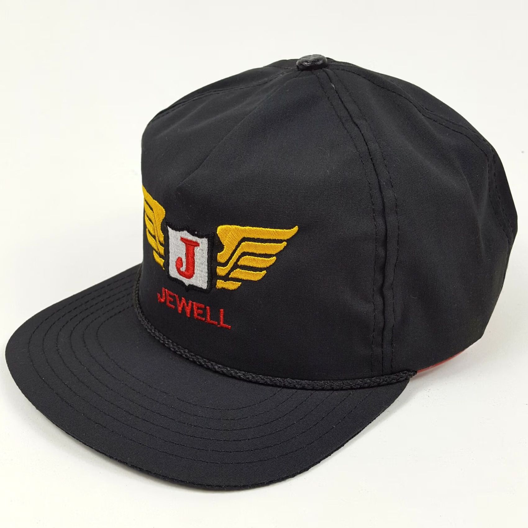Vintage VINTAGE Diann's Spec. Adv Jewell Wing Logo Trucker Hat USA Made Adjustable Snapback Retro Cap Black Men Twill Polyester Embroidered 80s Retro Cap Hat Size ONE SIZE - 3 Thumbnail