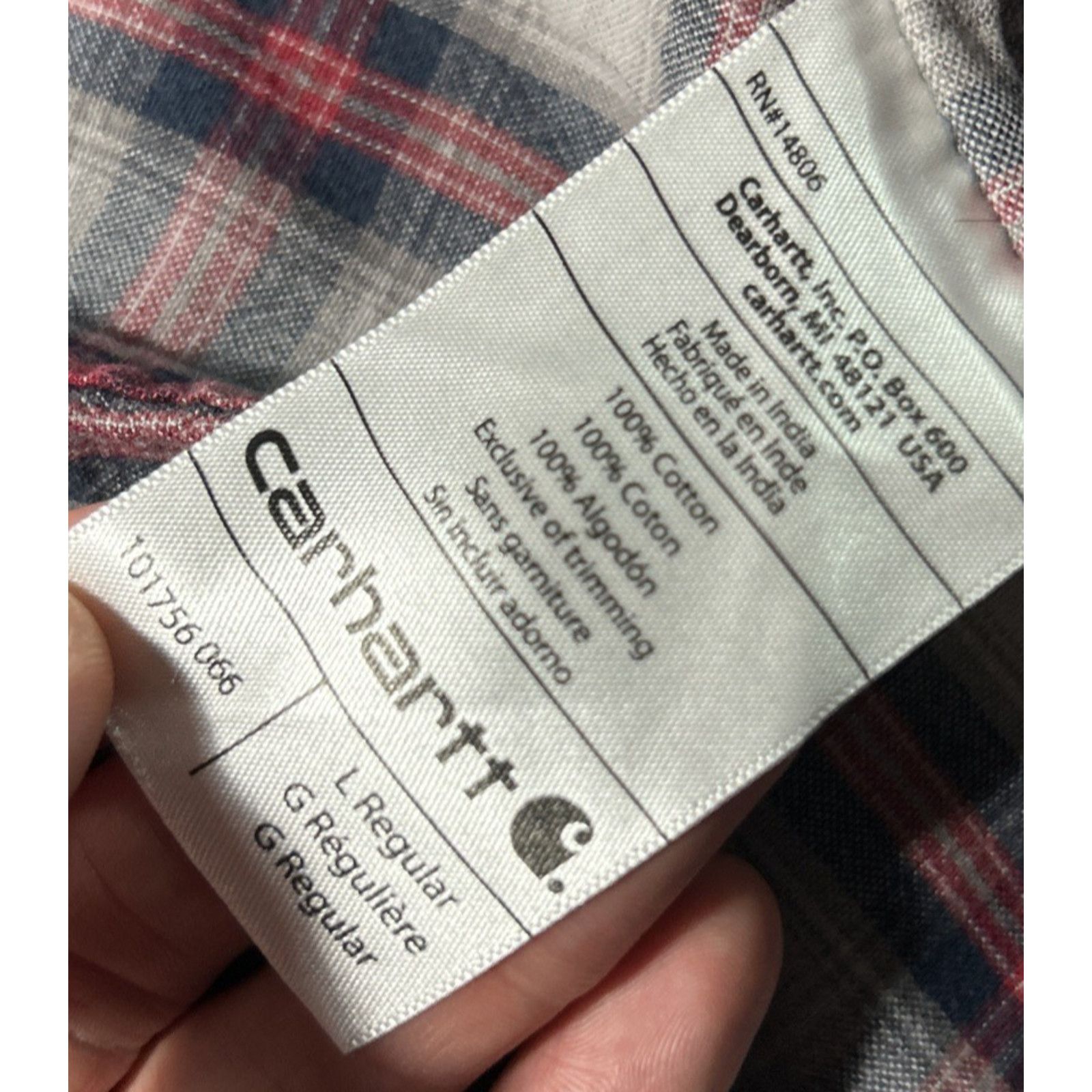 Carhartt Carhartt Flannel Button Up Long Sleeve Shirt Large Plaid Size US L / EU 52-54 / 3 - 6 Thumbnail
