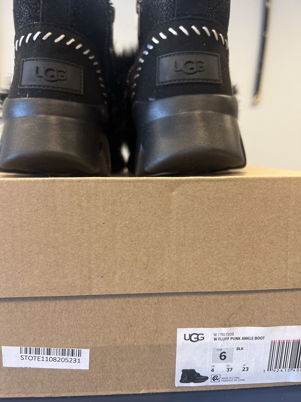 Ugg Ugg Fluff punk pure and lamb fur black ankle boot size 6 Size US 6 / IT 36 - 2 Thumbnail