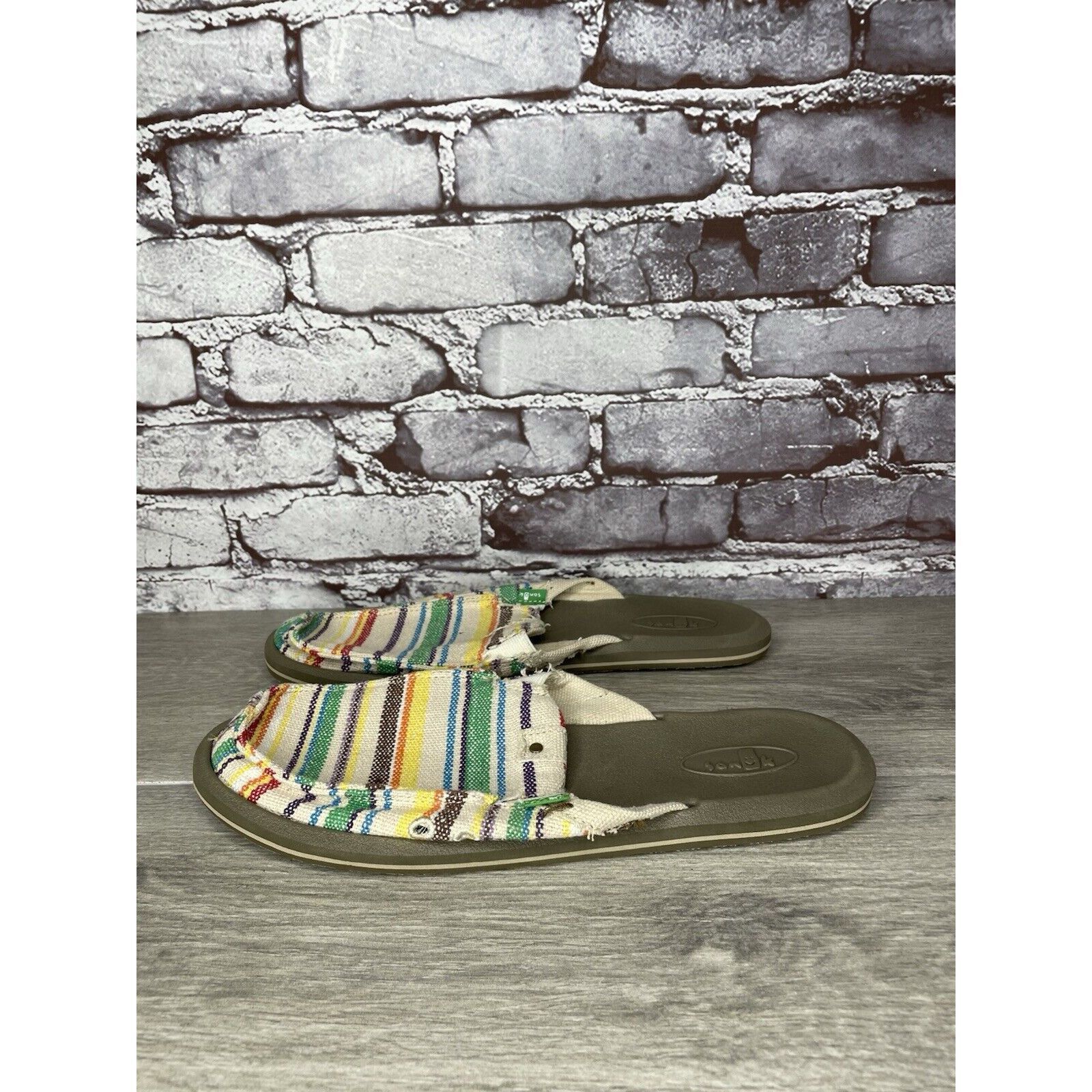 Sanuk Sanuk You Got My Back Canvas Slip On Multicolor Mules Womens Size US 10 / IT 40 - 9 Thumbnail