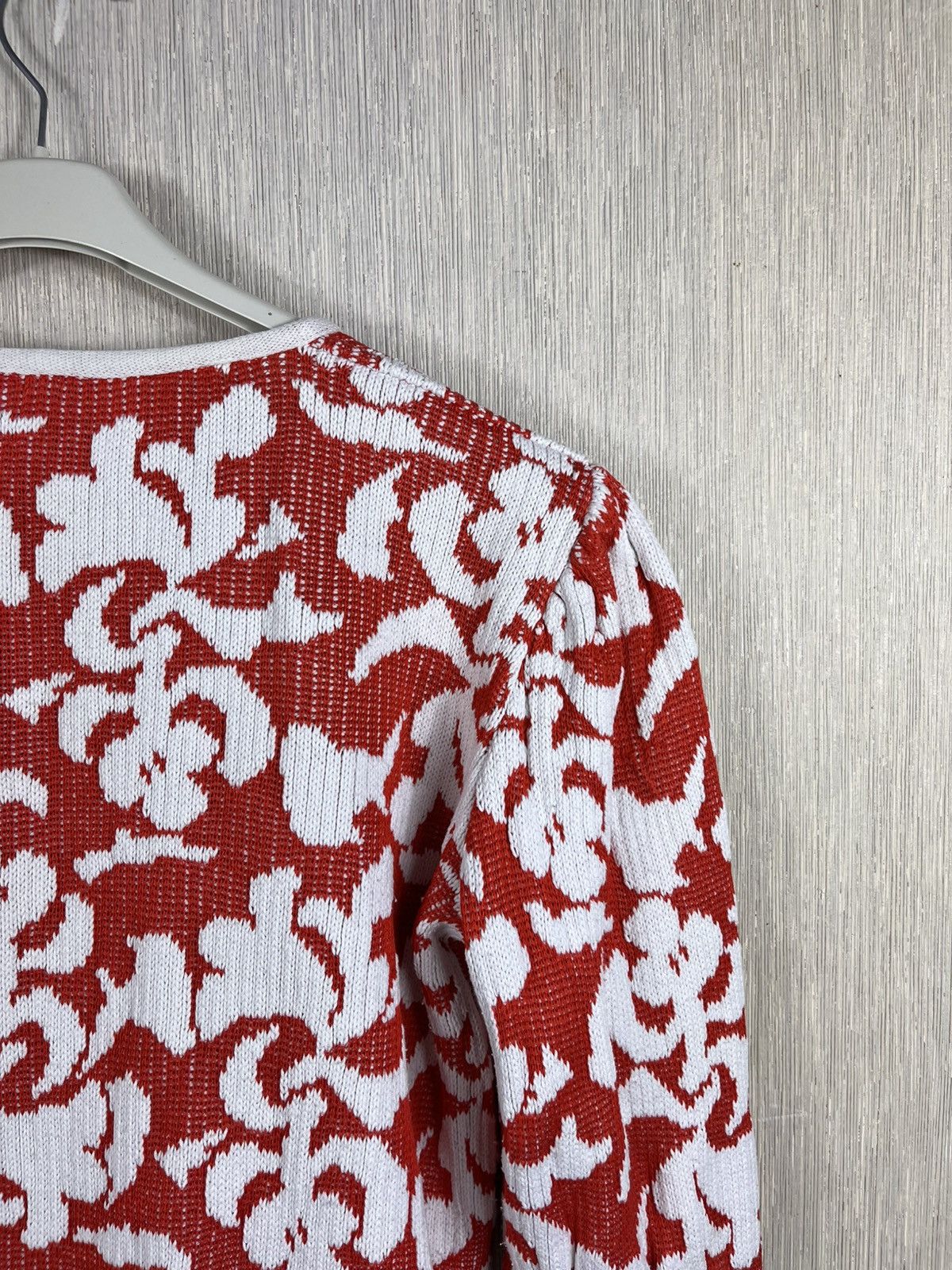 Givenchy Vintage Givenchy knitwear double-breasted floral cardigan Size M / US 6-8 / IT 42-44 - 22 Thumbnail