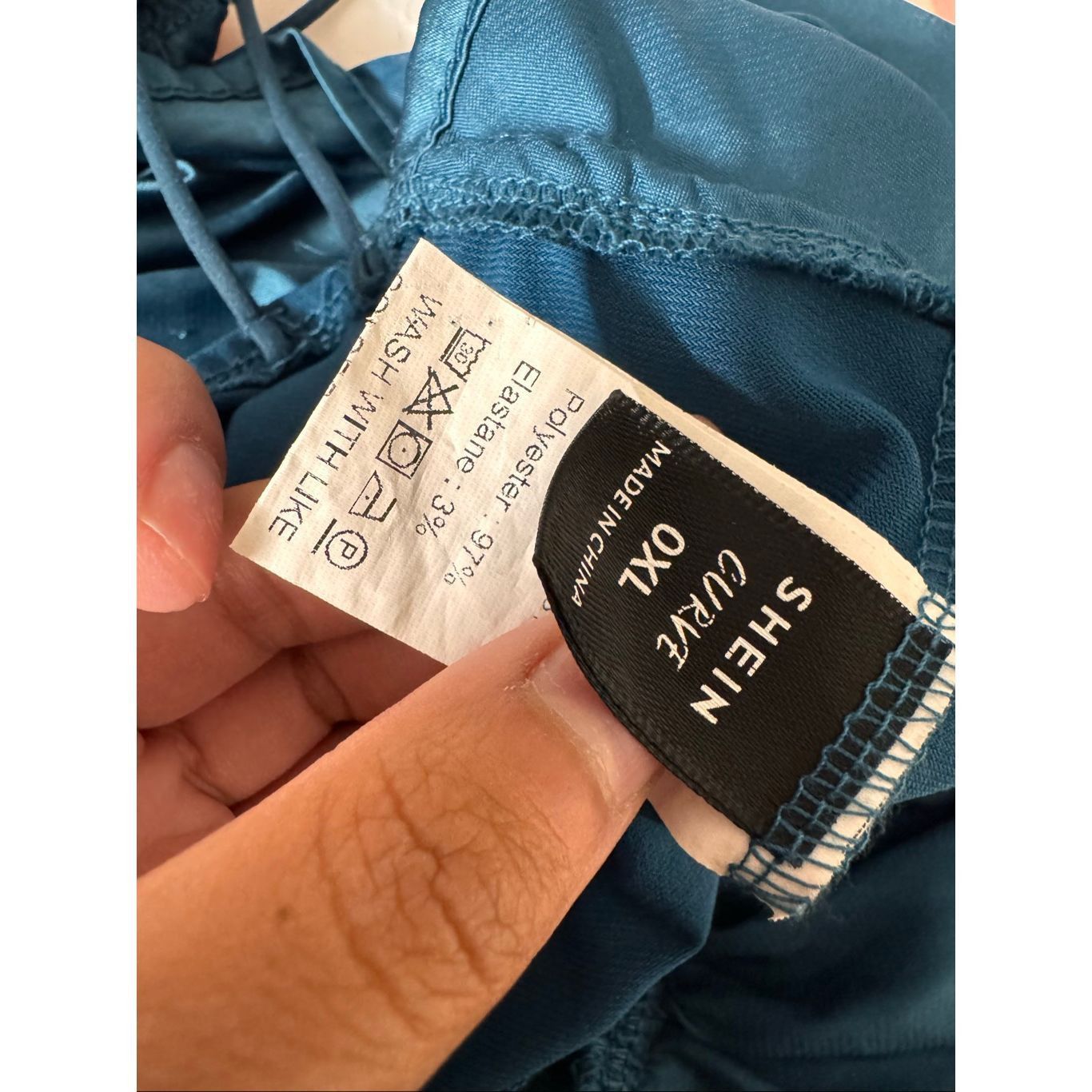 Other Curve teal satin bodysuit (size 0XL) Size XL / US 12-14 / IT 48-50 - 6 Thumbnail