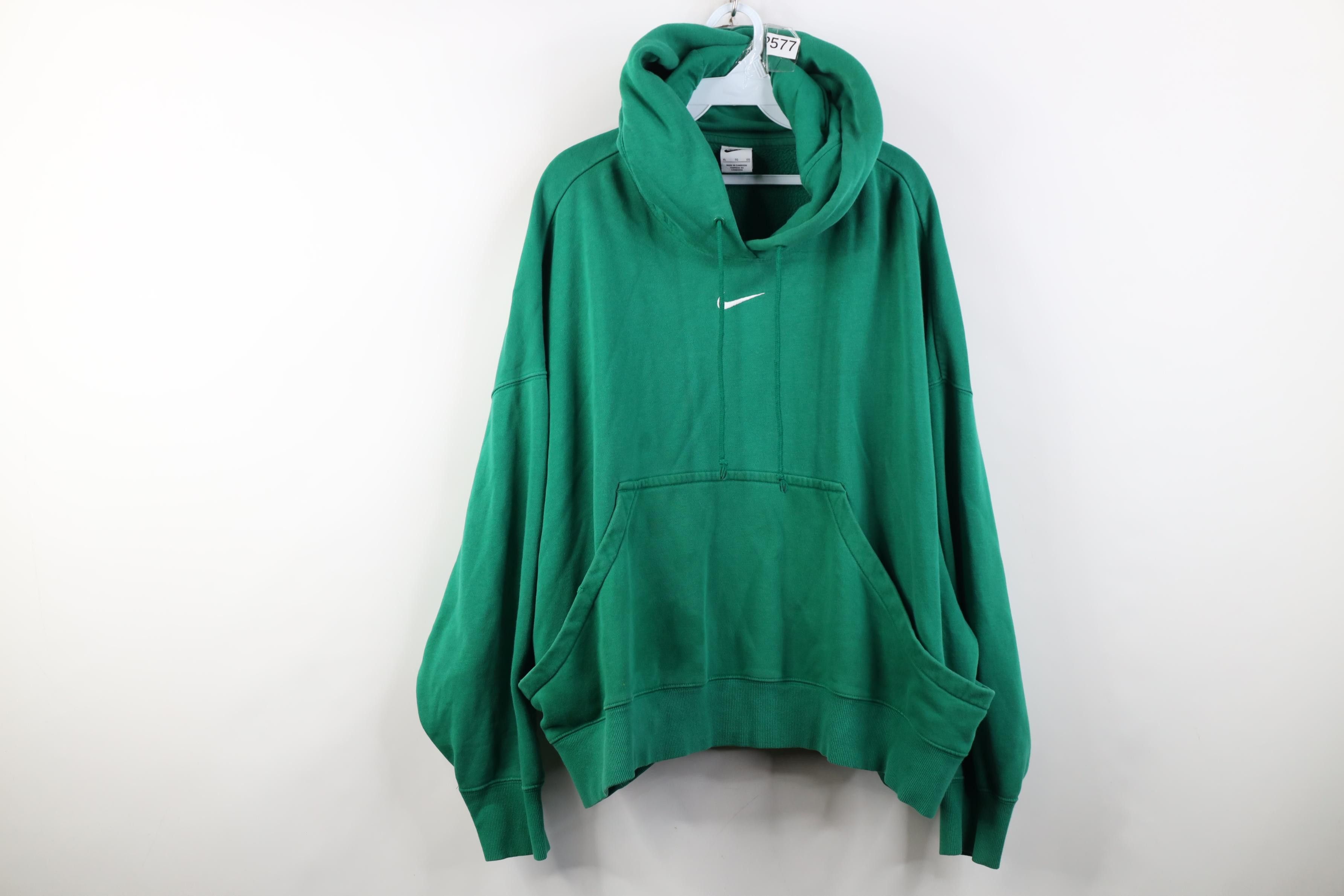 Nike Vintage Y2K Nike Center Swoosh Oversize Cropped Boxy Hoodie Size XL / US 12-14 / IT 48-50 - 1 Thumbnail