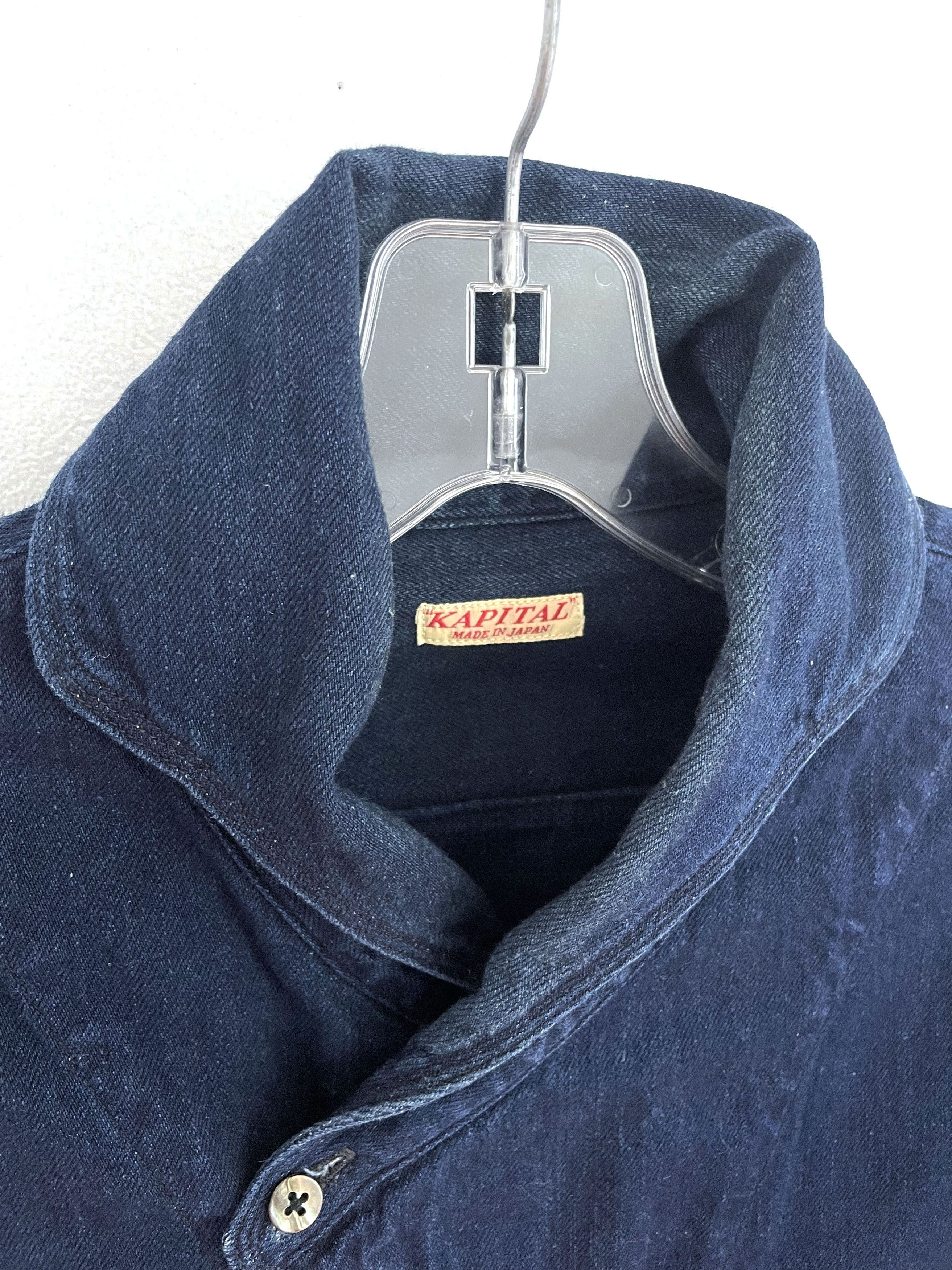 Kapital Asymmetrical Denim Shirt Size US L / EU 52-54 / 3 - 3 Thumbnail