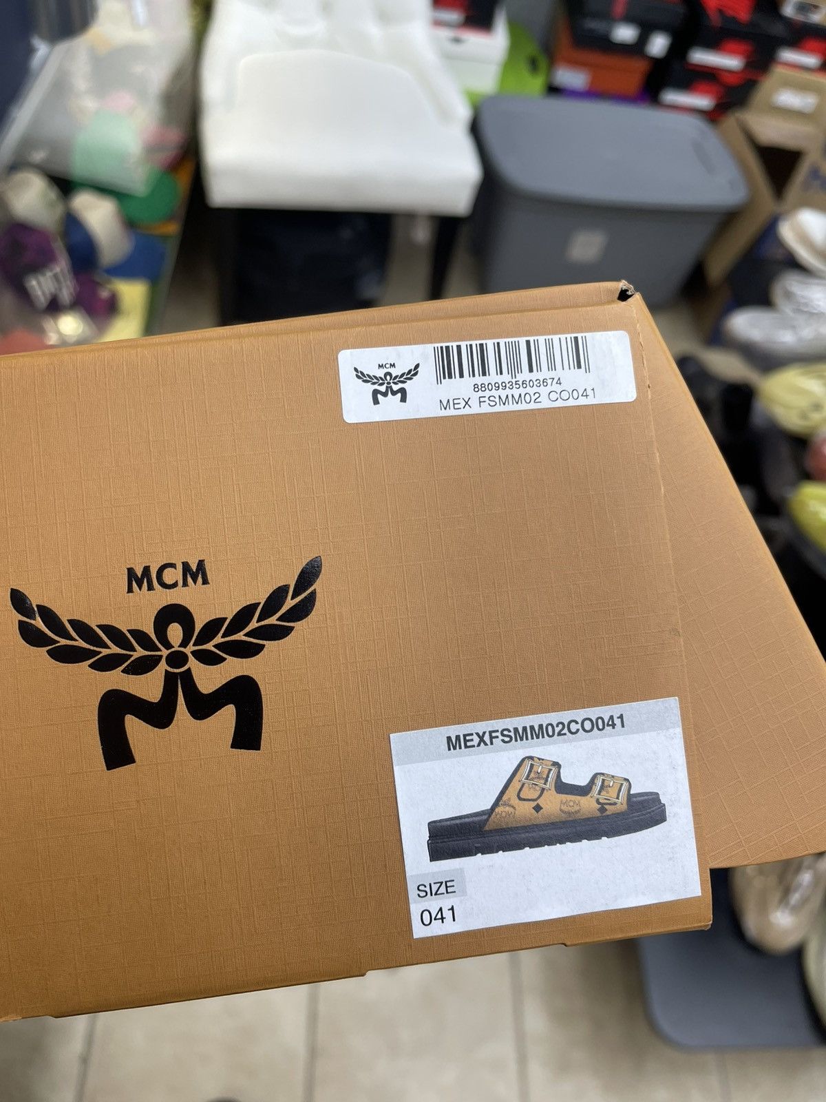 MCM Size 8US/41EU - MCM Sandals In Visetos Cognac Size US 8 / EU 41 - 9 Thumbnail