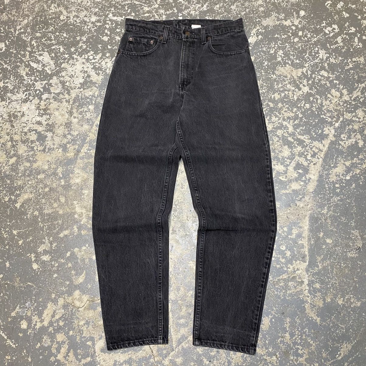 Levi's × Vintage Vintage Levi’s 550 Relaxed Fit Black Denim Jeans USA 90s Size US 31 - 4 Thumbnail
